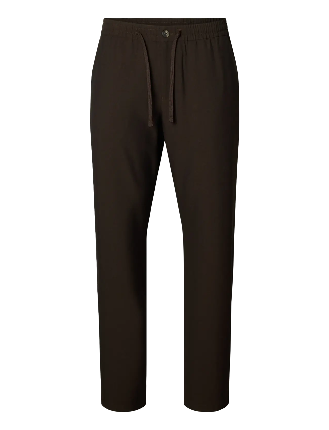 Selected Slh196-Straight Robert String Pant Noos, M, Black, Bukser > Afslappet, Herre