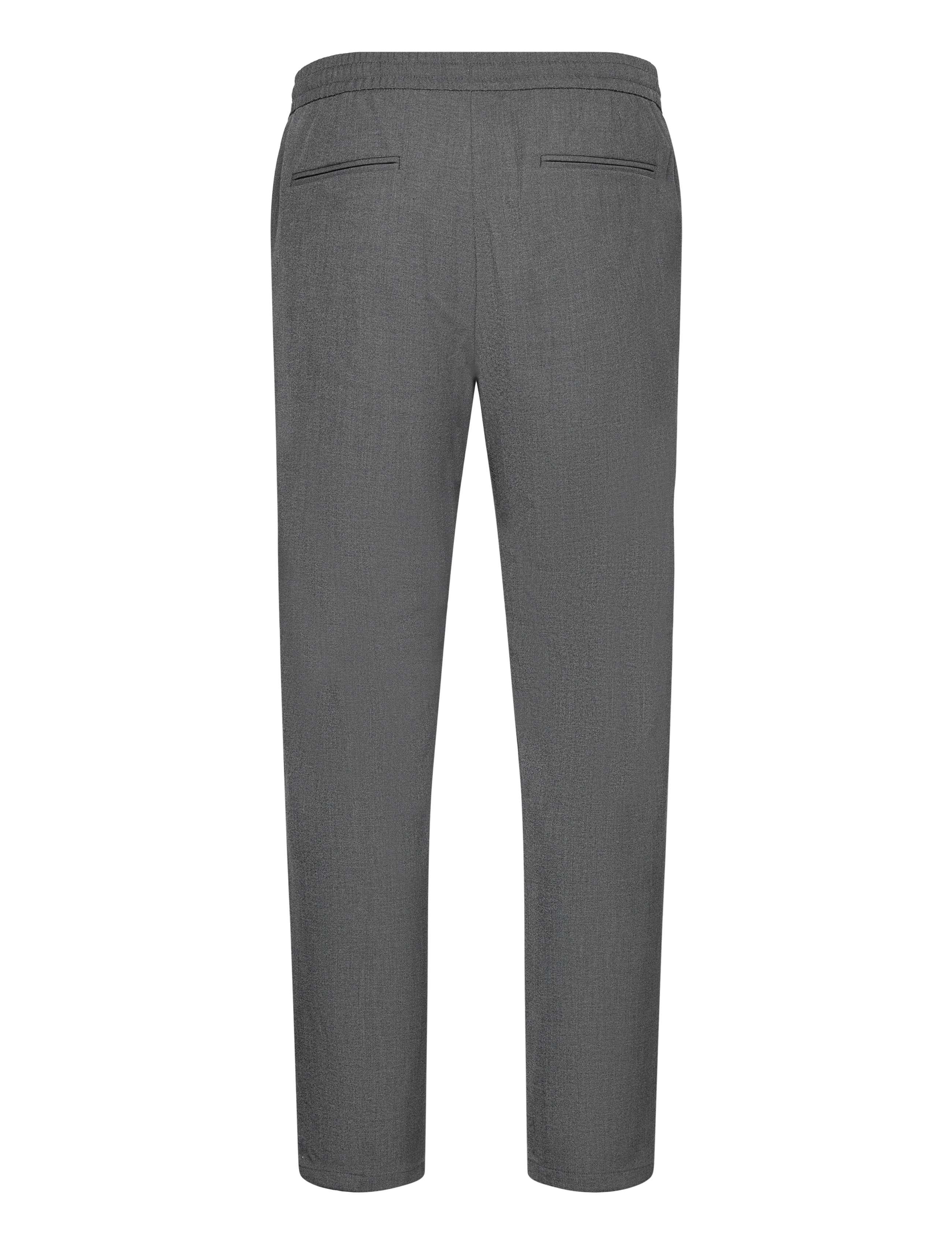 Selected - SLM196-STRAIGHT ROBERT STRING PANT NOOS - spodnie na co dzień - grey melange - 2