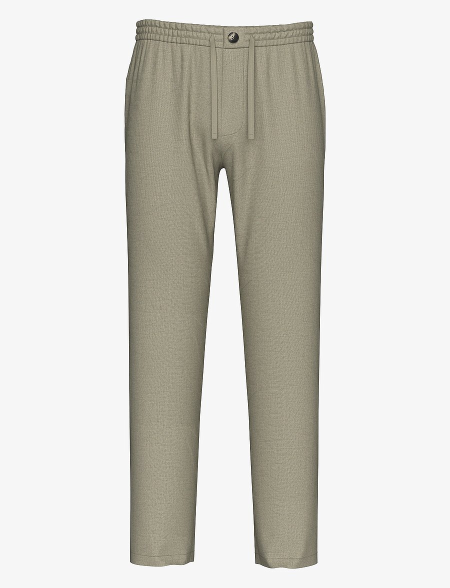 Selected - SLH196-STRAIGHT ROBERT STRING PANT NOOS - freizeithosen - sand - 1