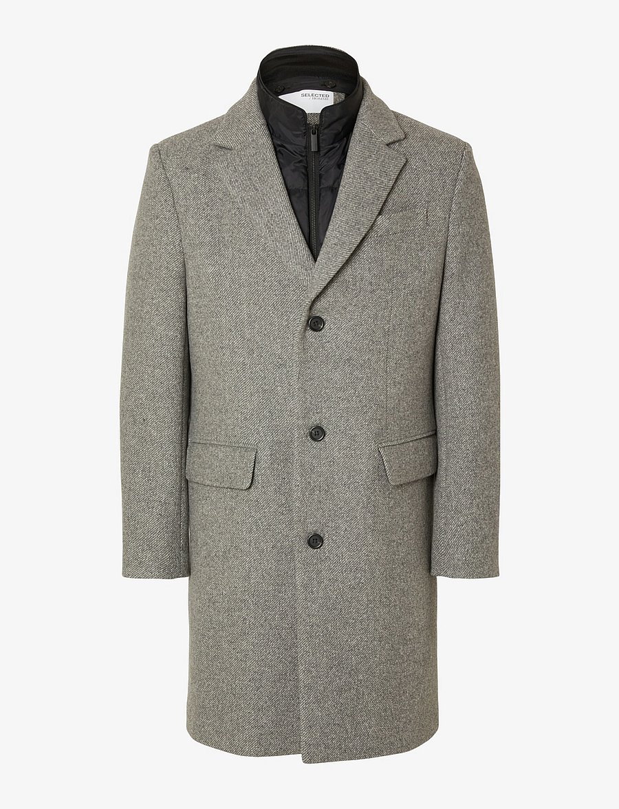 Selected - SLHNEW JOSEPH COAT NOOS - light grey melange - 1