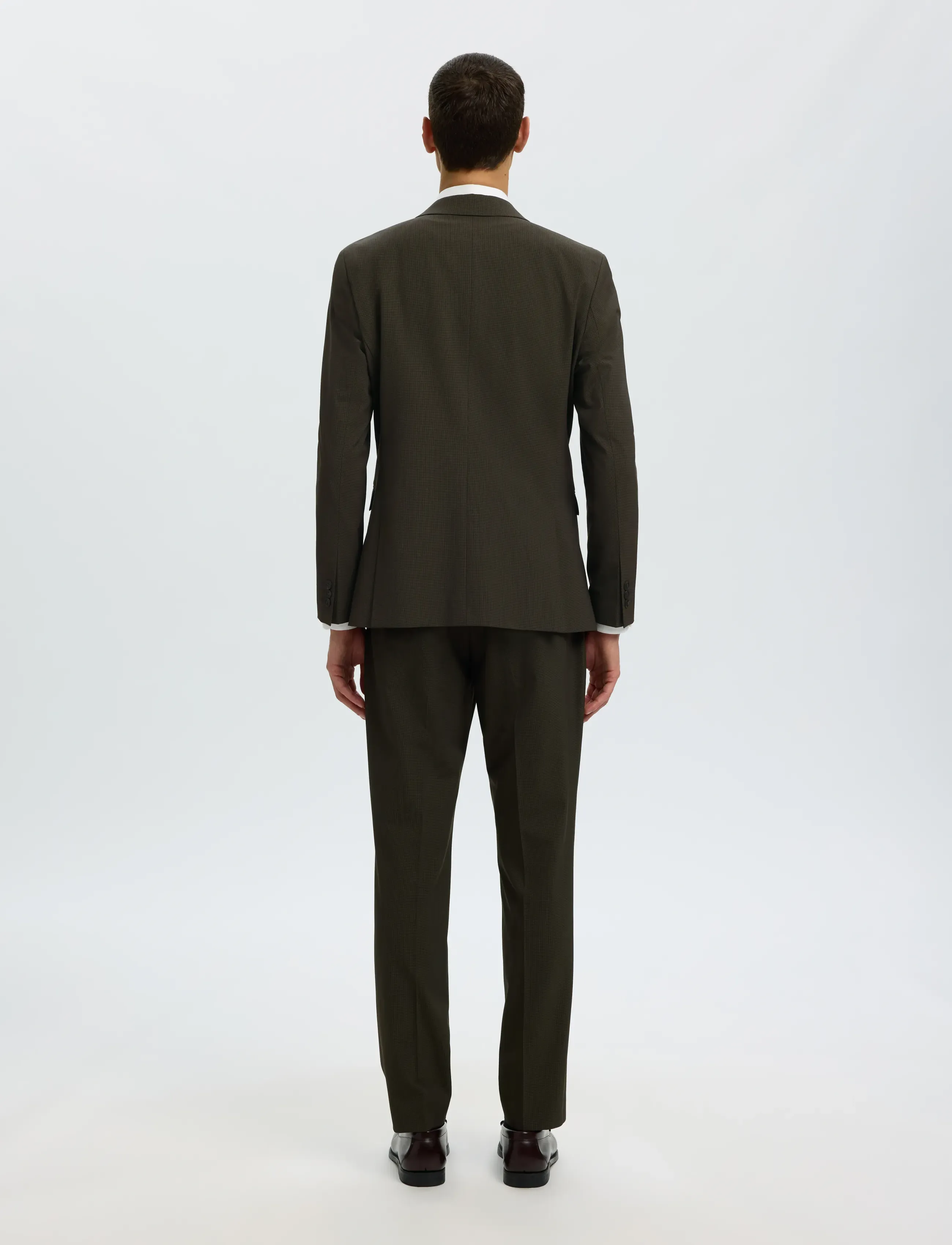 Selected - SLMSLIM-LIAM MINI HOUNDS BLZ FLEX NOOS - enkeltradede blazere - dark brown melange - 2