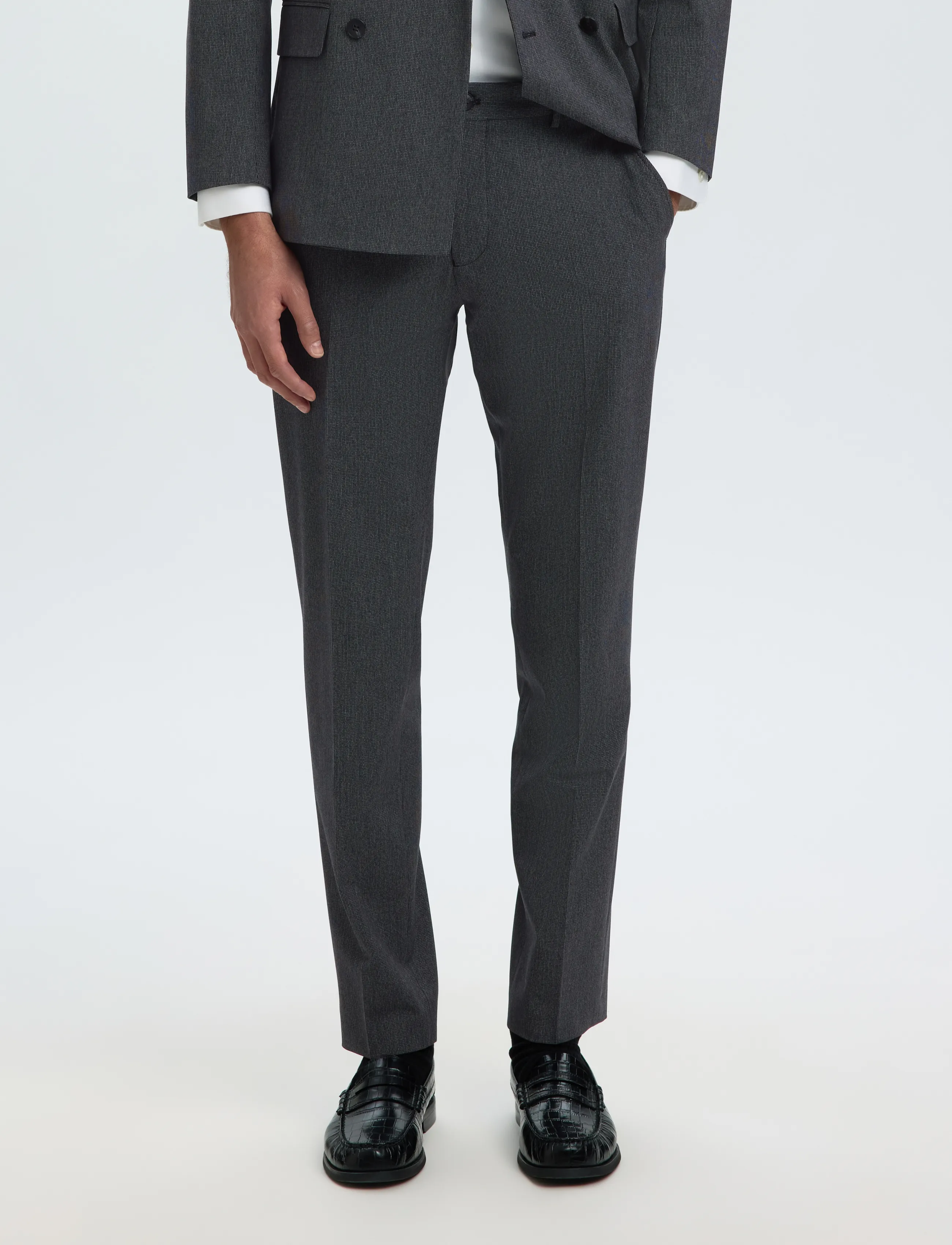 Selected SLMSLIM-LIAM MINI HOUNDS TRS FLEX NOOS - Selected - CHARCOAL GRAY / grey