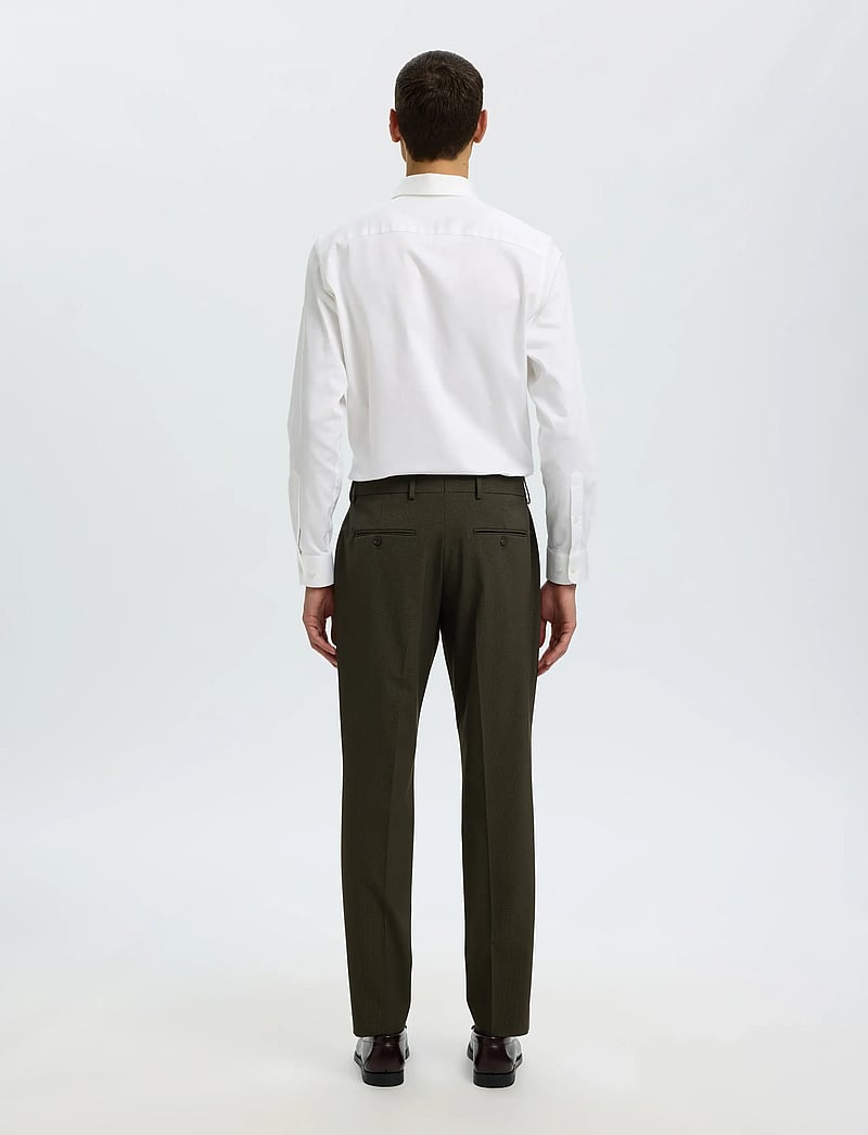 Selected - SLMSLIM-LIAM MINI HOUNDS TRS FLEX NOOS - habitbukser - dark brown melange - 2