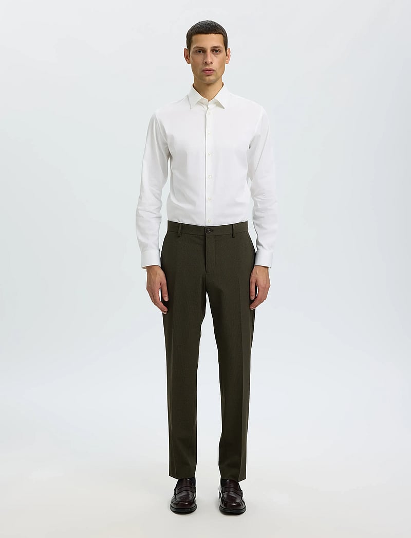Selected - SLMSLIM-LIAM MINI HOUNDS TRS FLEX NOOS - habitbukser - dark brown melange - 3