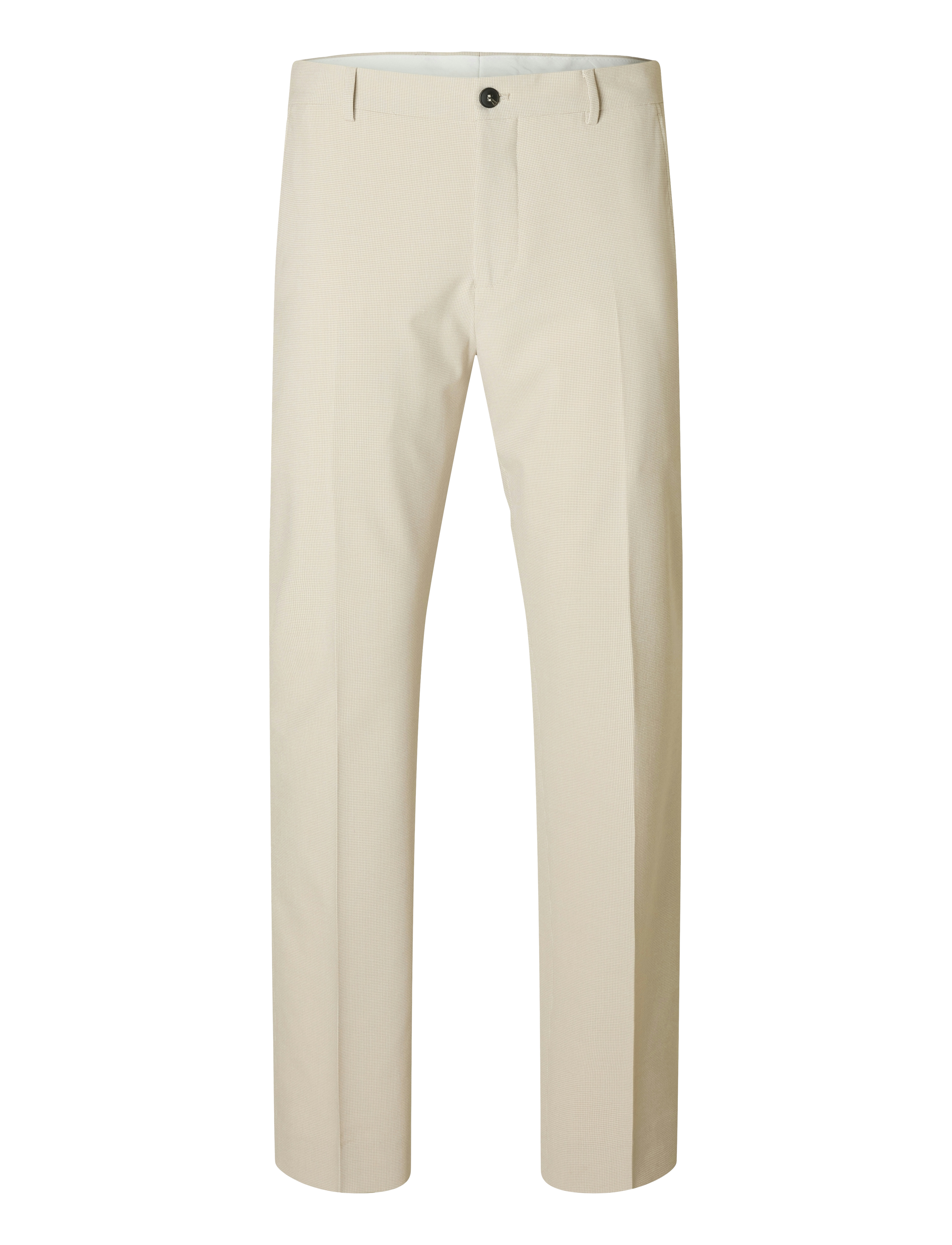 Selected Slmslim-Liam Mini Hounds Trs Flex Noos, 54, Trousers, Creme - Formal, Männerswear