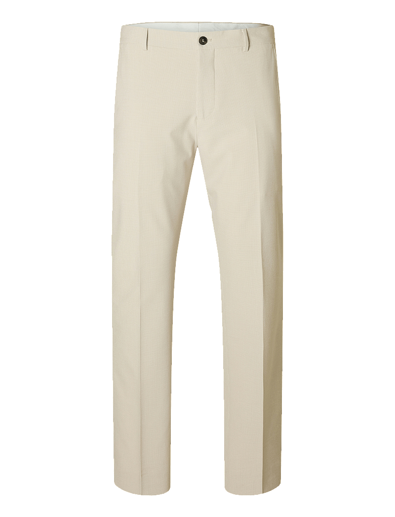 Selected - SLHSLIM-LIAM MINI HOUNDS TRS FLEX NOOS - anzugshosen - egret - 0