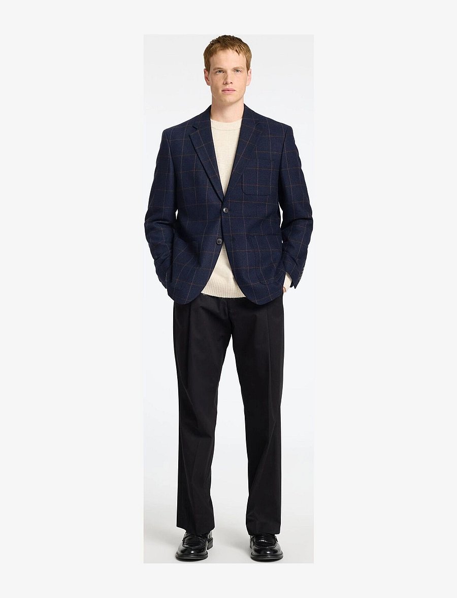Selected - SLHSLIM-DALLAS WOOL CHECK BLZ NOOS - navy blazer - 3