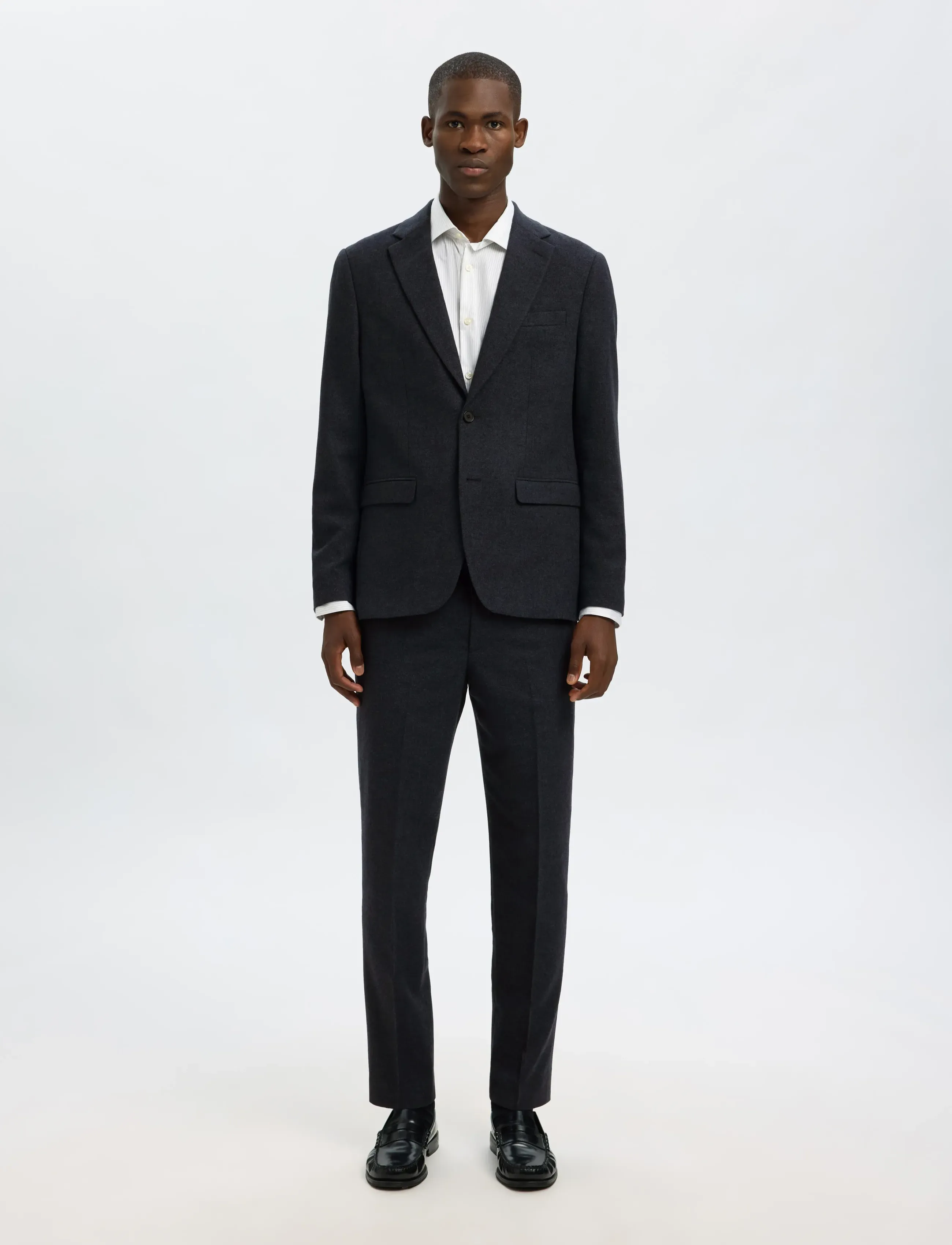 Selected - SLMSLIM-REED WOOL BLZ NOOS - einreiher - dark sapphire - 3