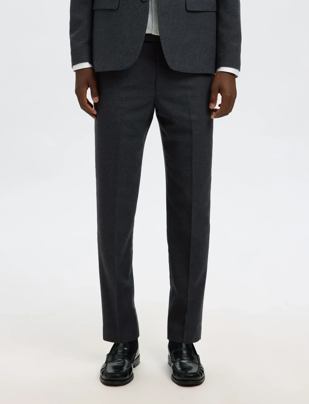 Selected - SLHSLIM-REED WOOL TRS NOOS - suit trousers - dark sapphire - 0