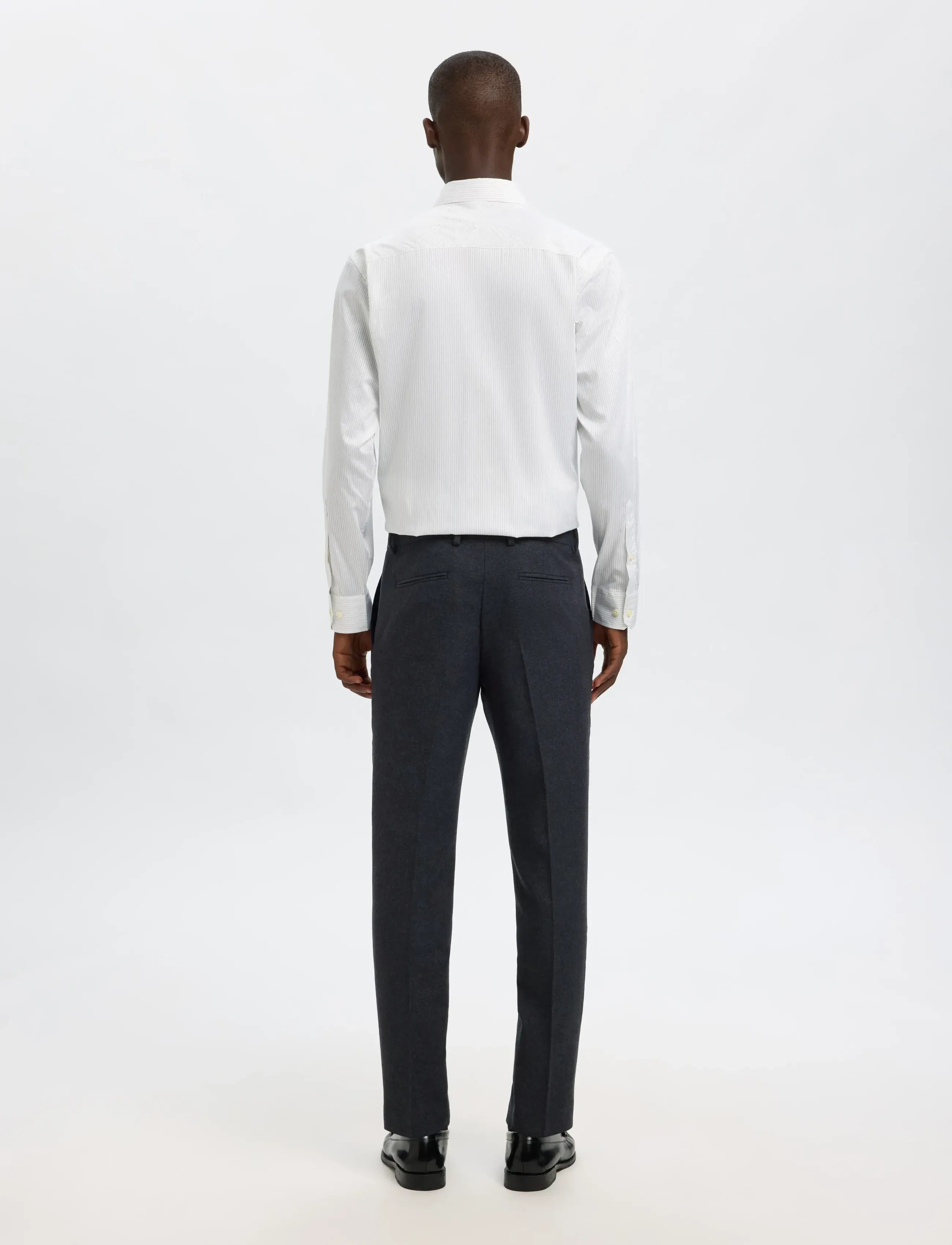 Selected - SLHSLIM-REED WOOL TRS NOOS - habitbukser - dark sapphire - 2