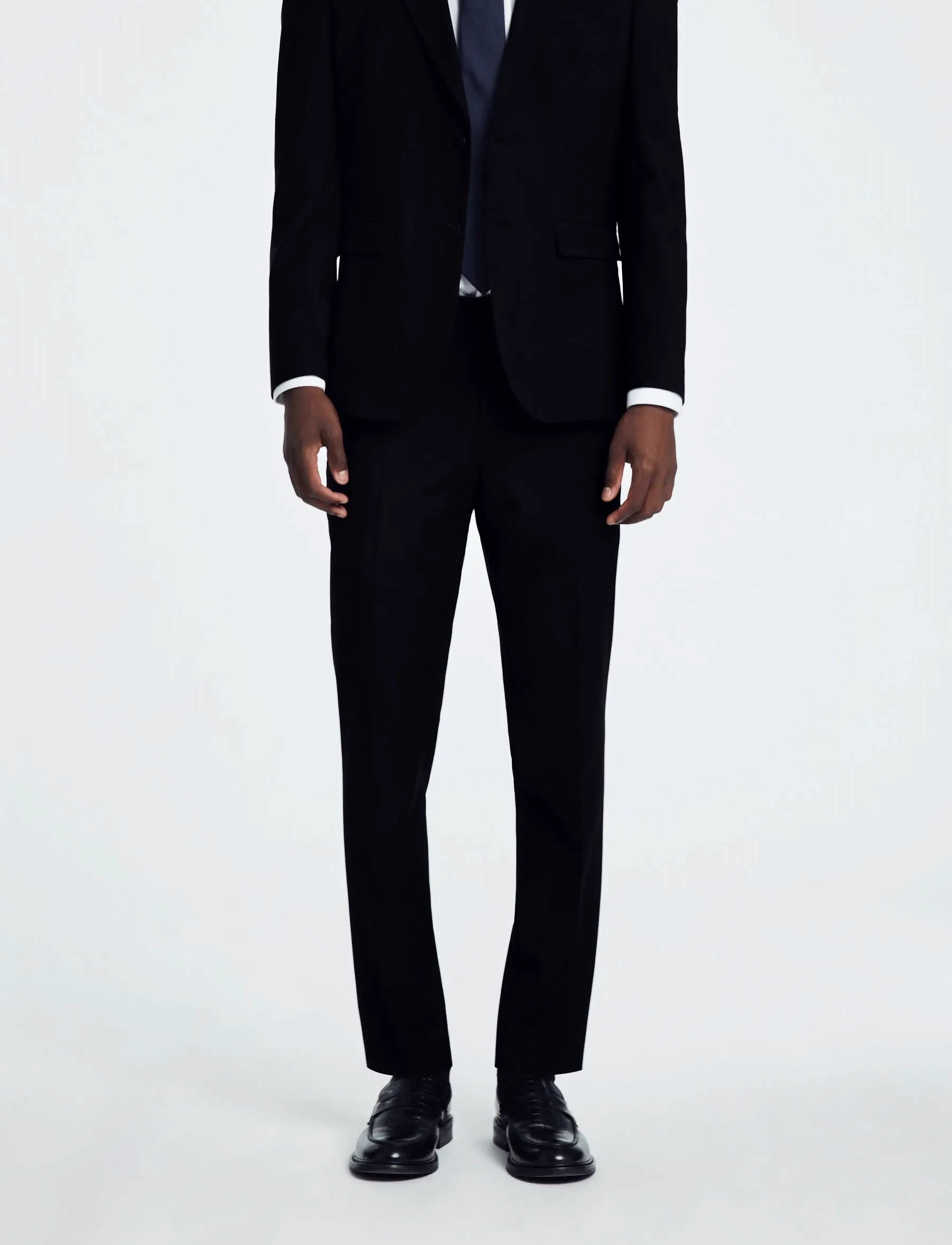 Selected - SLHSLIM-THEO TRS FLEX NOOS - habitbukser - black - 2