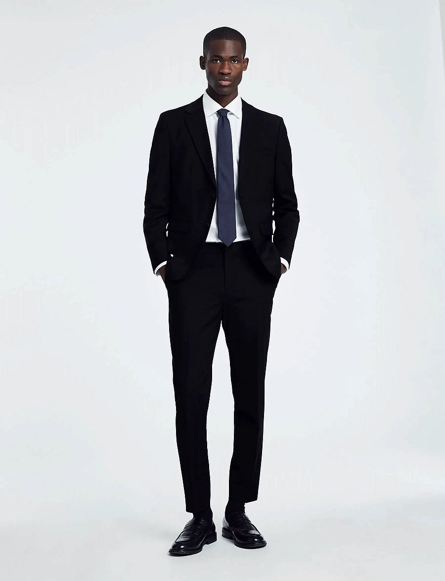 Selected - SLHSLIM-THEO TRS FLEX NOOS - habitbukser - black - 4