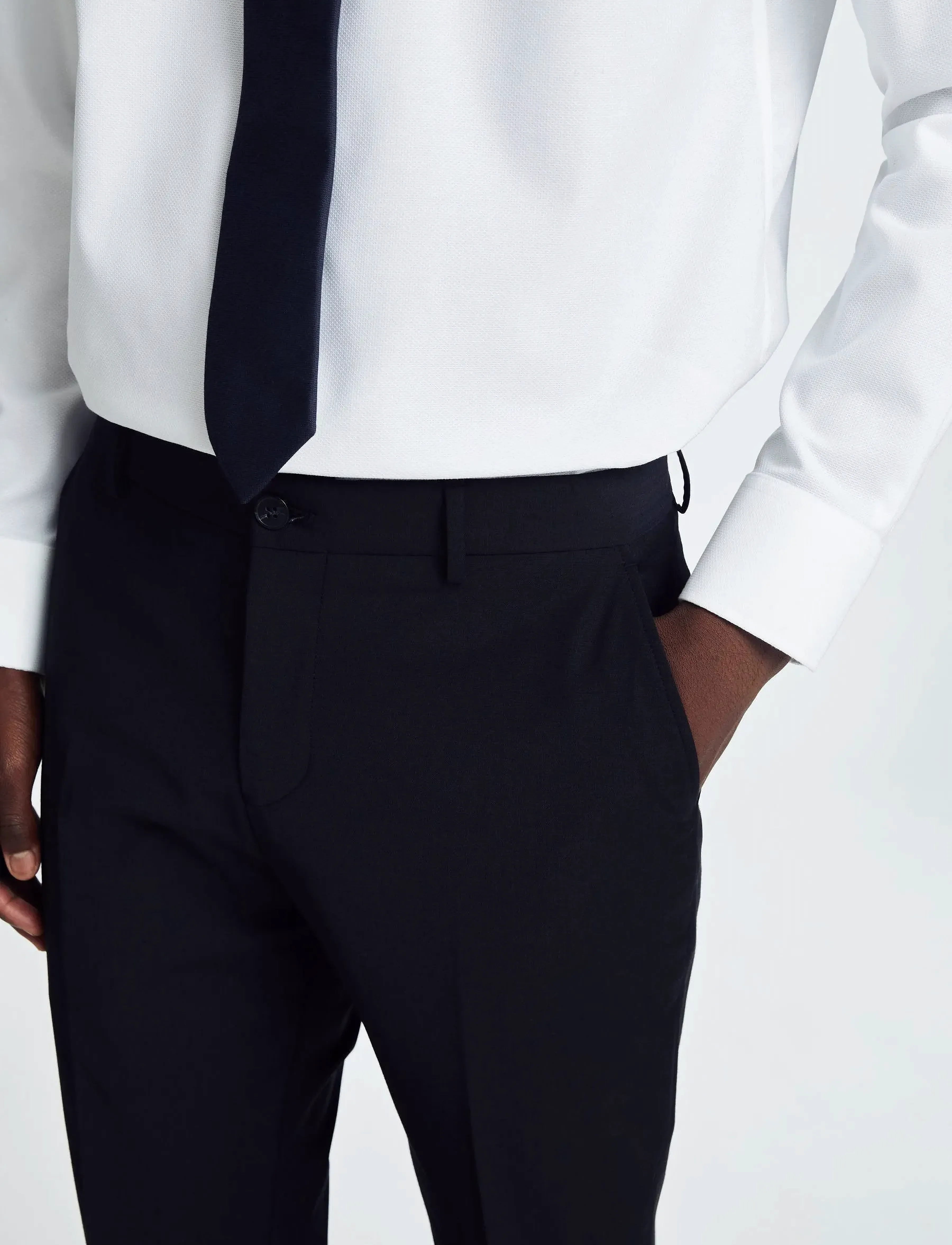 Selected - SLHSLIM-THEO TRS FLEX NOOS - habitbukser - black - 5
