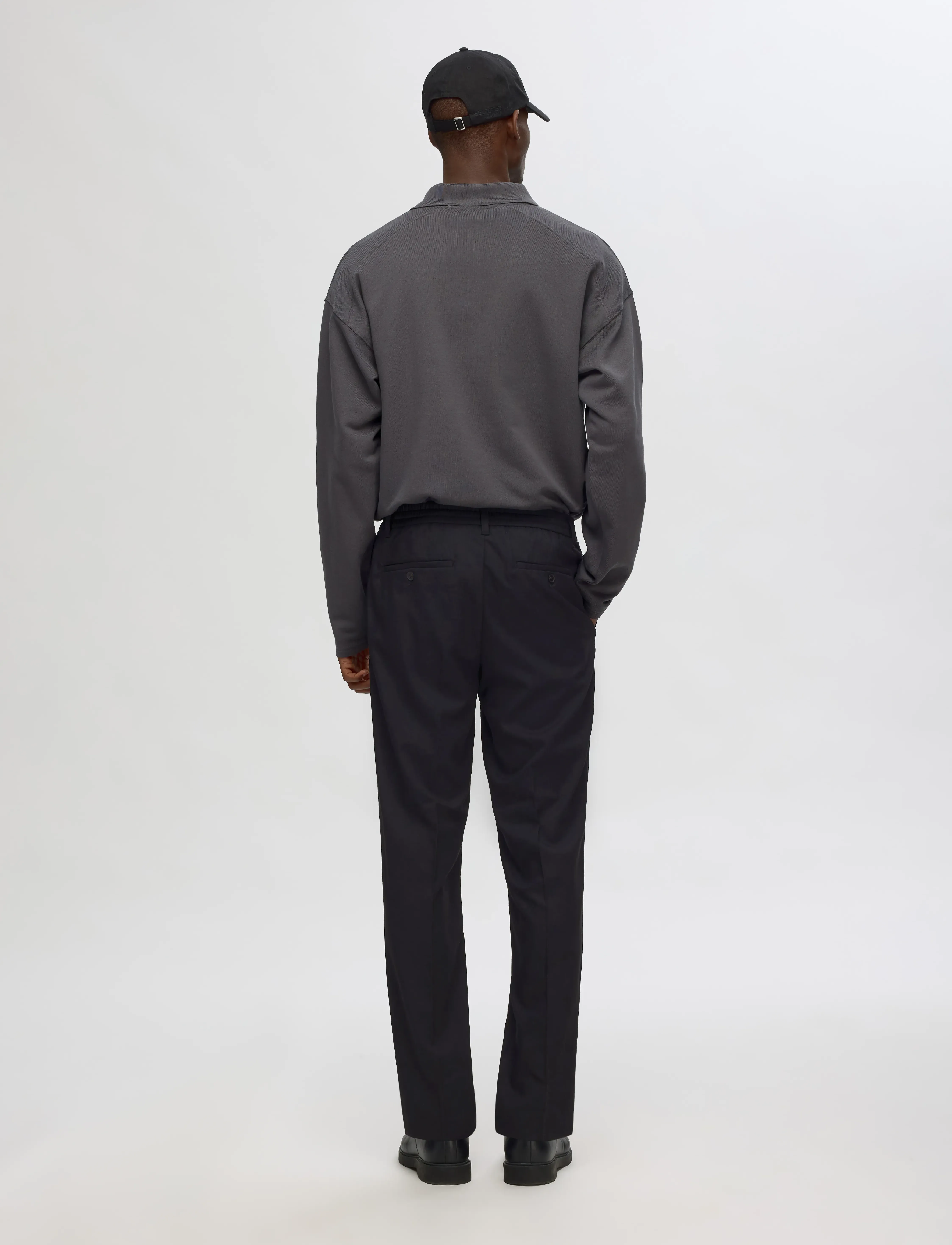 Selected - SLH190-REG TAPERED LEROY PLEAT PANT NOOS - casual byxor - black - 2