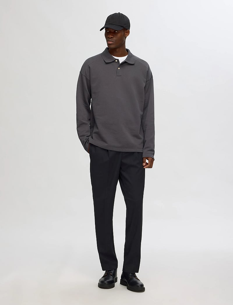 Selected - SLH190-REG TAPERED LEROY PLEAT PANT NOOS - casual bukser - black - 4