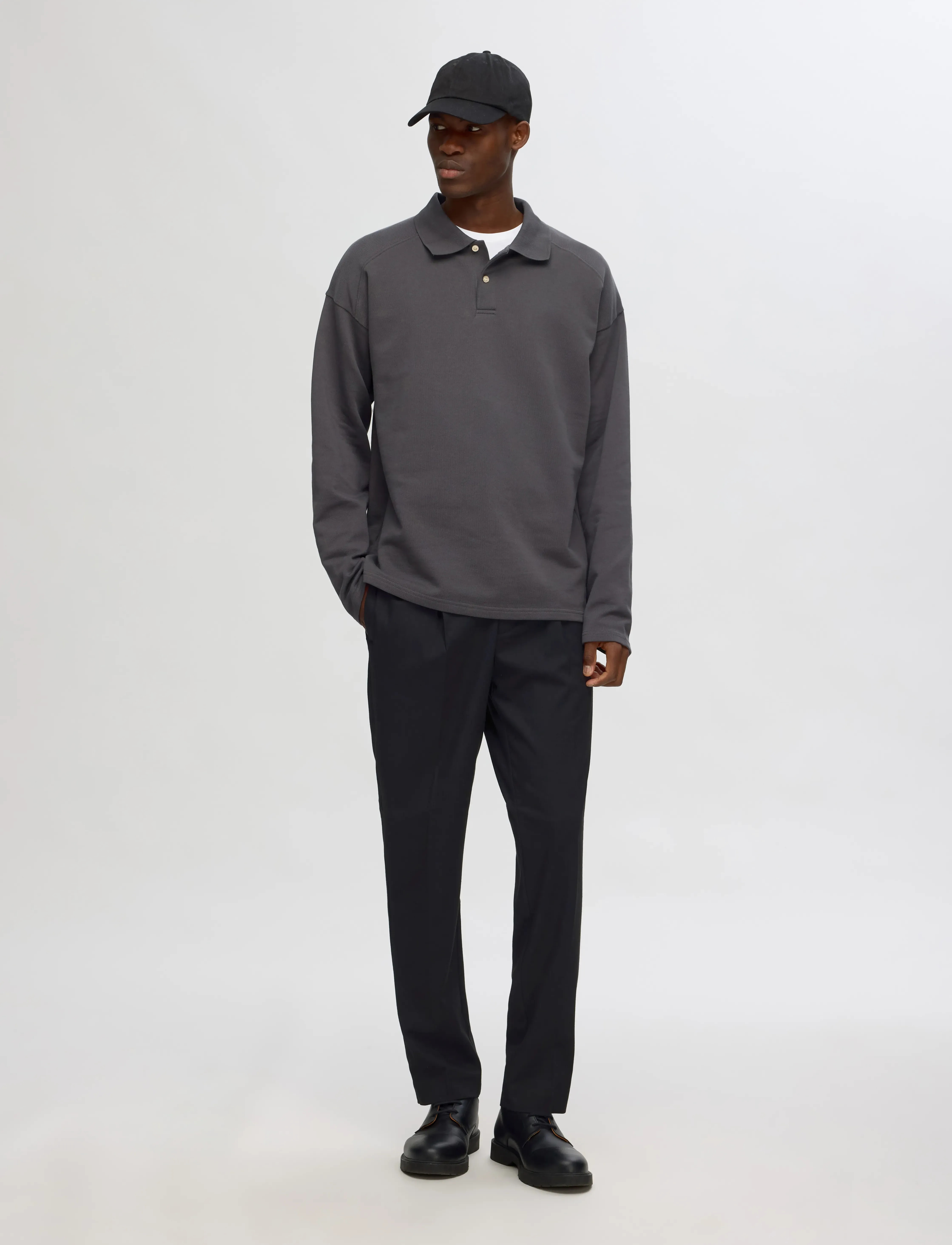 Selected - SLH190-REG TAPERED LEROY PLEAT PANT NOOS - casual byxor - black - 4