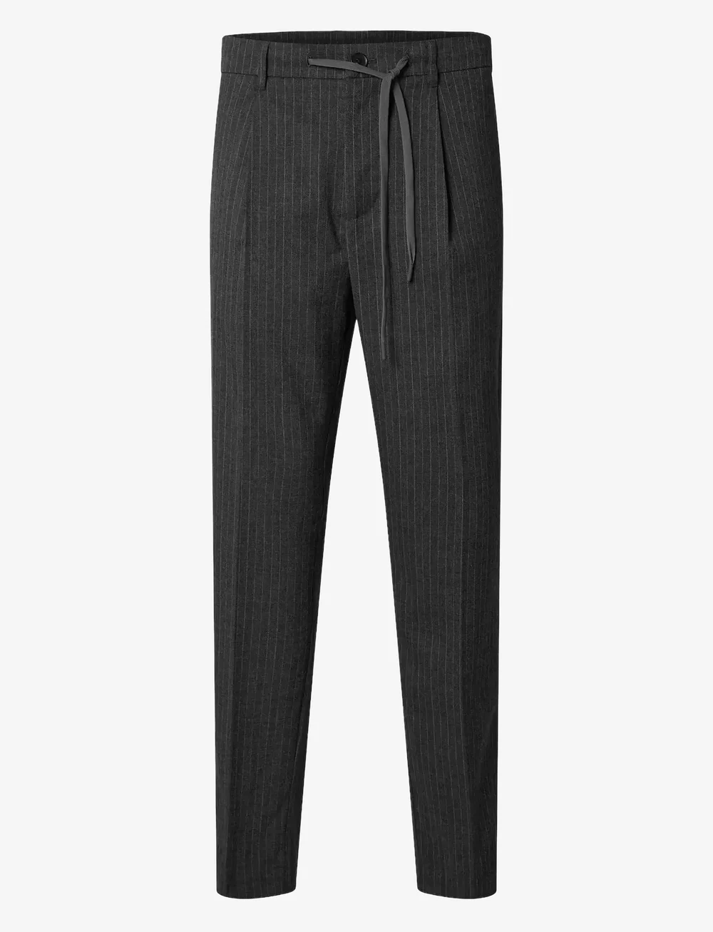 Selected - SLH190-REG TAPERED LEROY PLEAT PANT NOOS - casual byxor - dark grey - 0