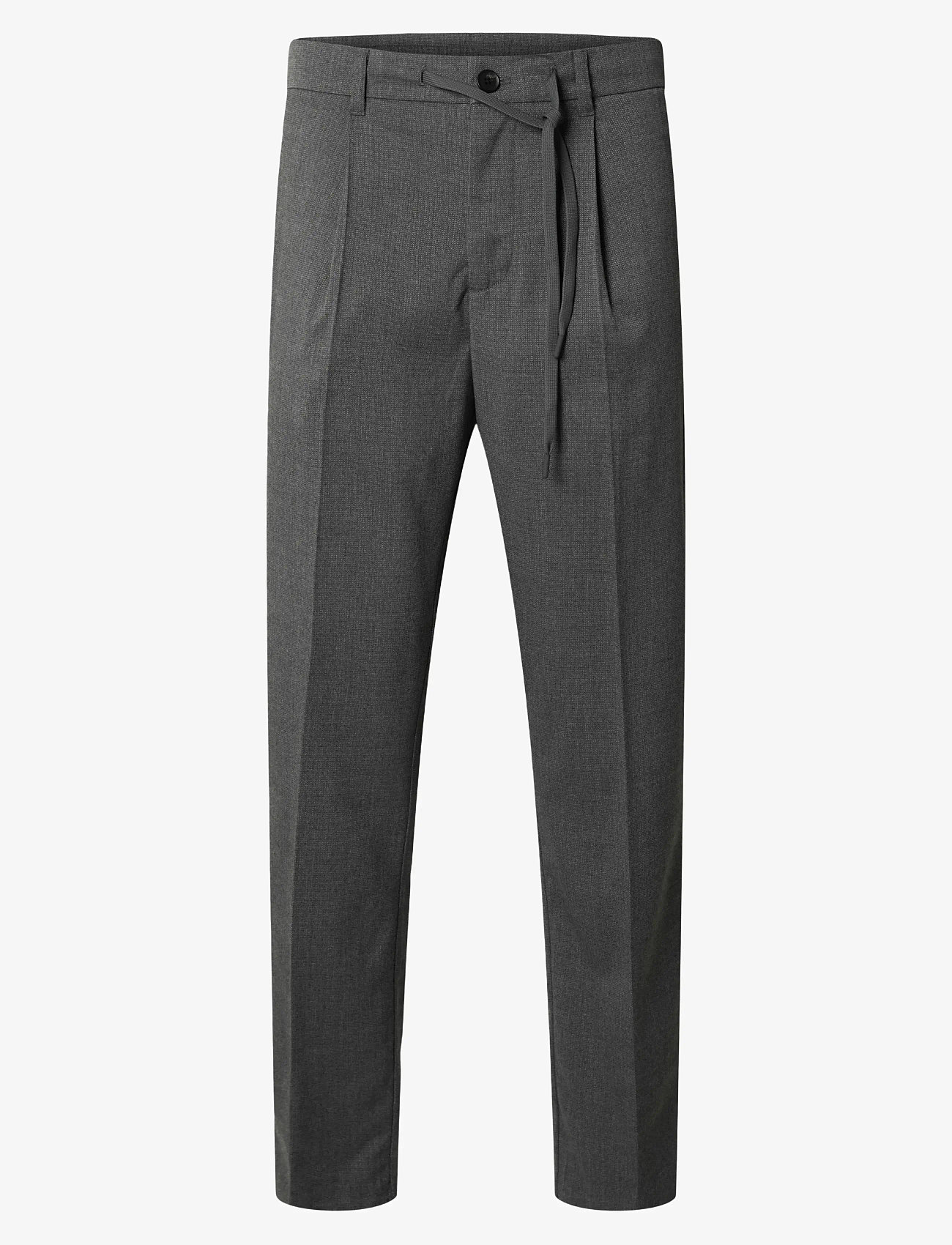 Selected - SLH190-REG TAPERED LEROY PLEAT PANT NOOS - casual bukser - dark grey - 1