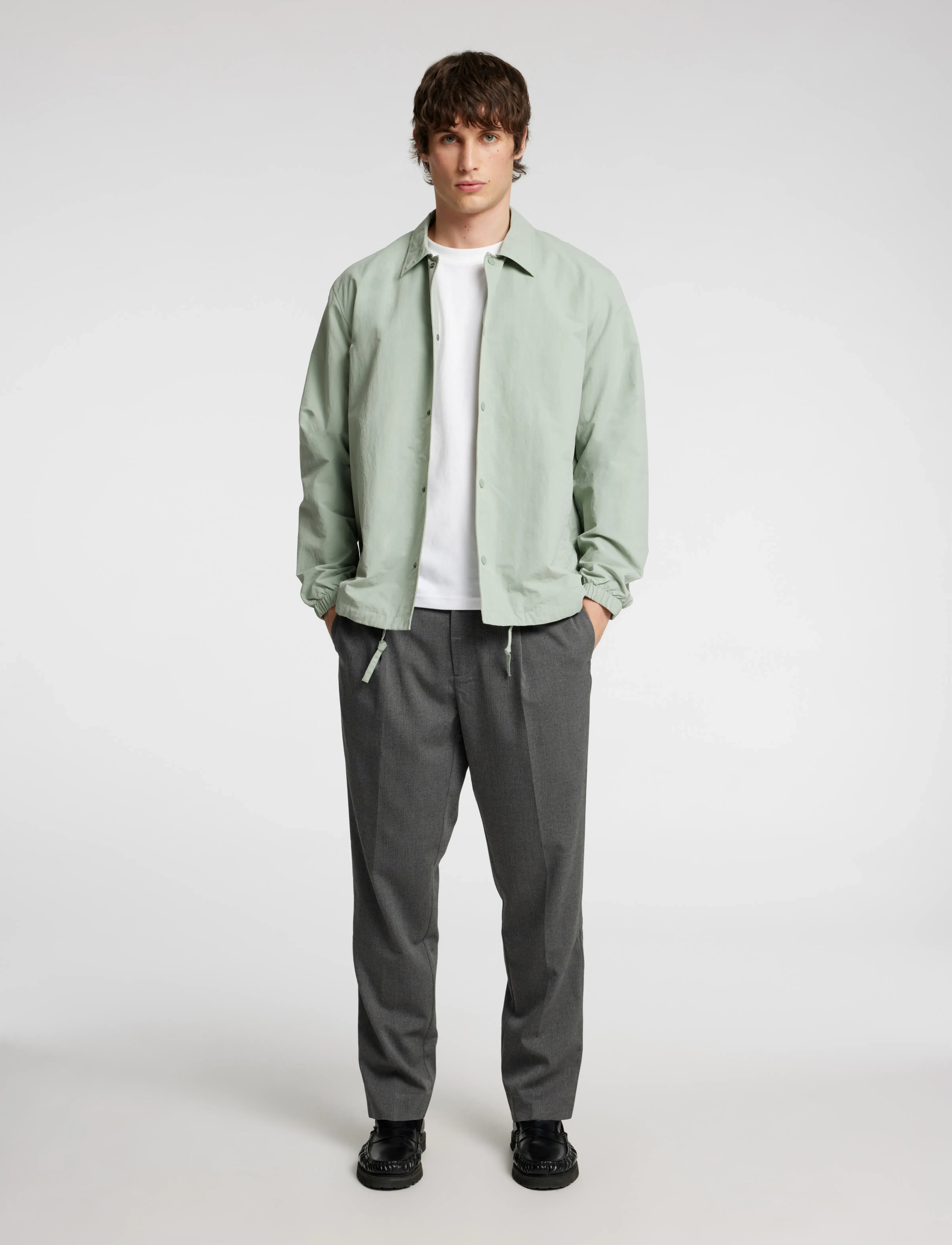 Selected - SLH190-REG TAPERED LEROY PLEAT PANT NOOS - casual bukser - dark grey - 3