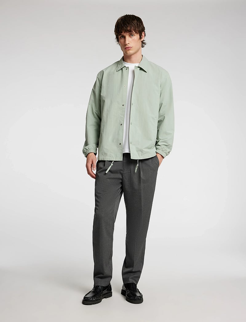 Selected - SLH190-REG TAPERED LEROY PLEAT PANT NOOS - casual bukser - dark grey - 4