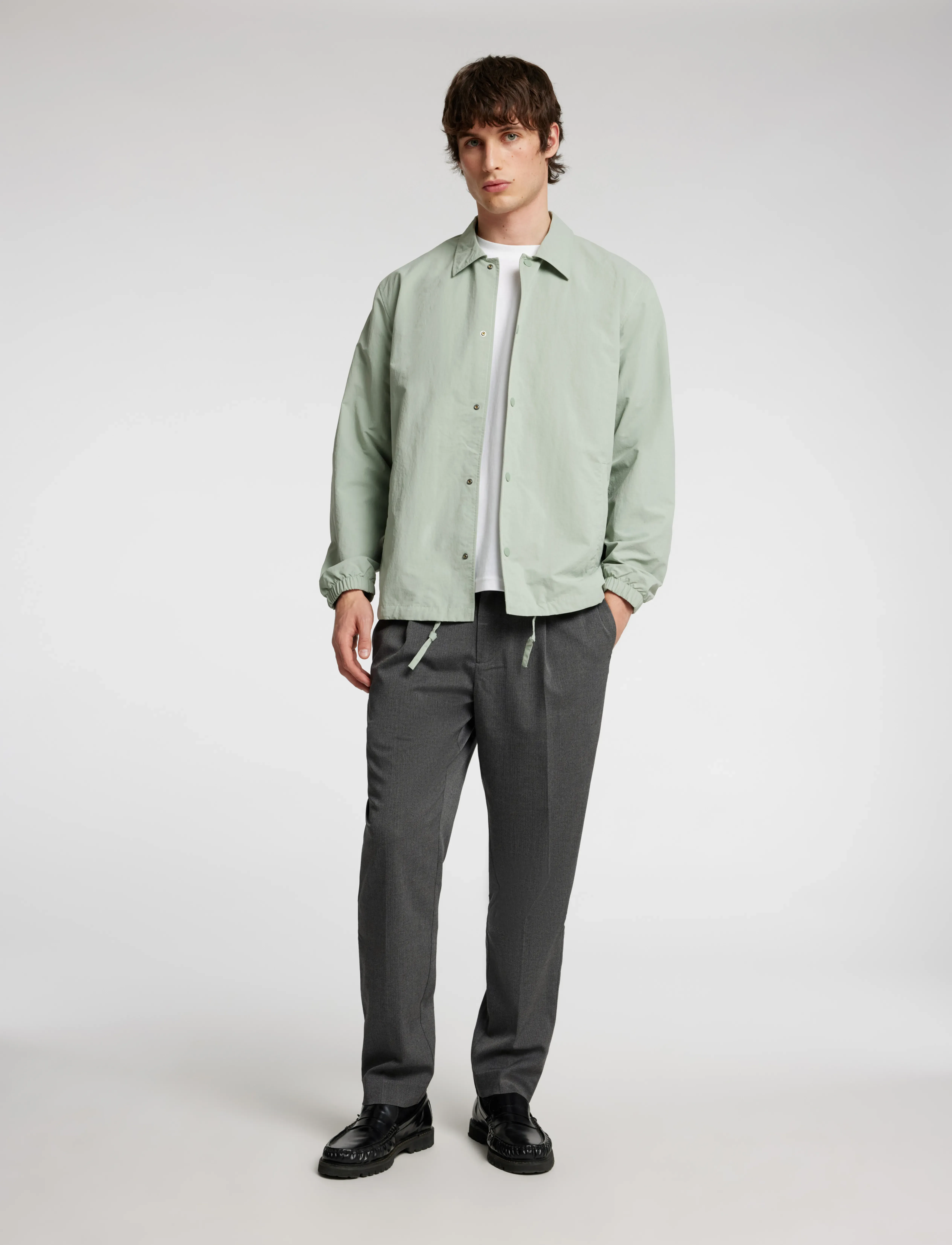 Selected - SLH190-REG TAPERED LEROY PLEAT PANT NOOS - casual bukser - dark grey - 4
