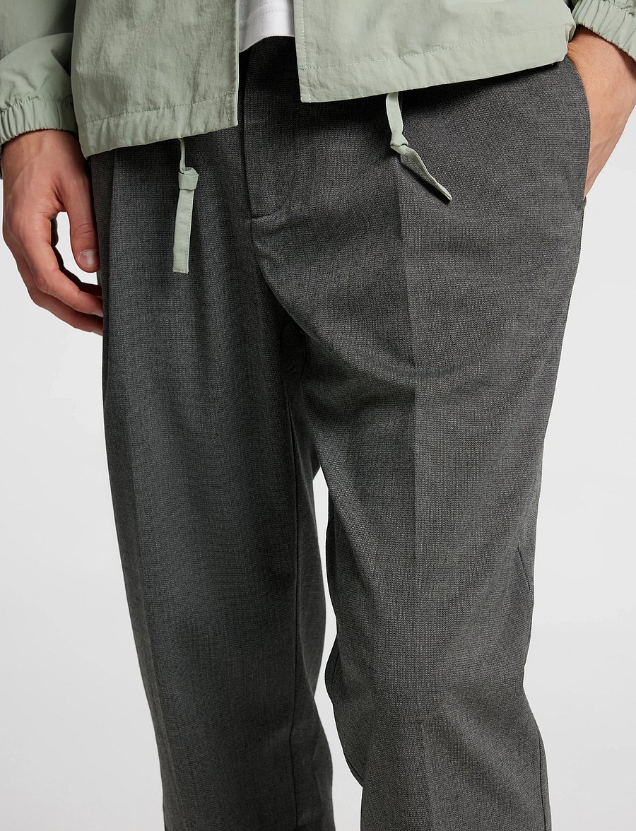 Selected - SLH190-REG TAPERED LEROY PLEAT PANT NOOS - casual bukser - dark grey - 5