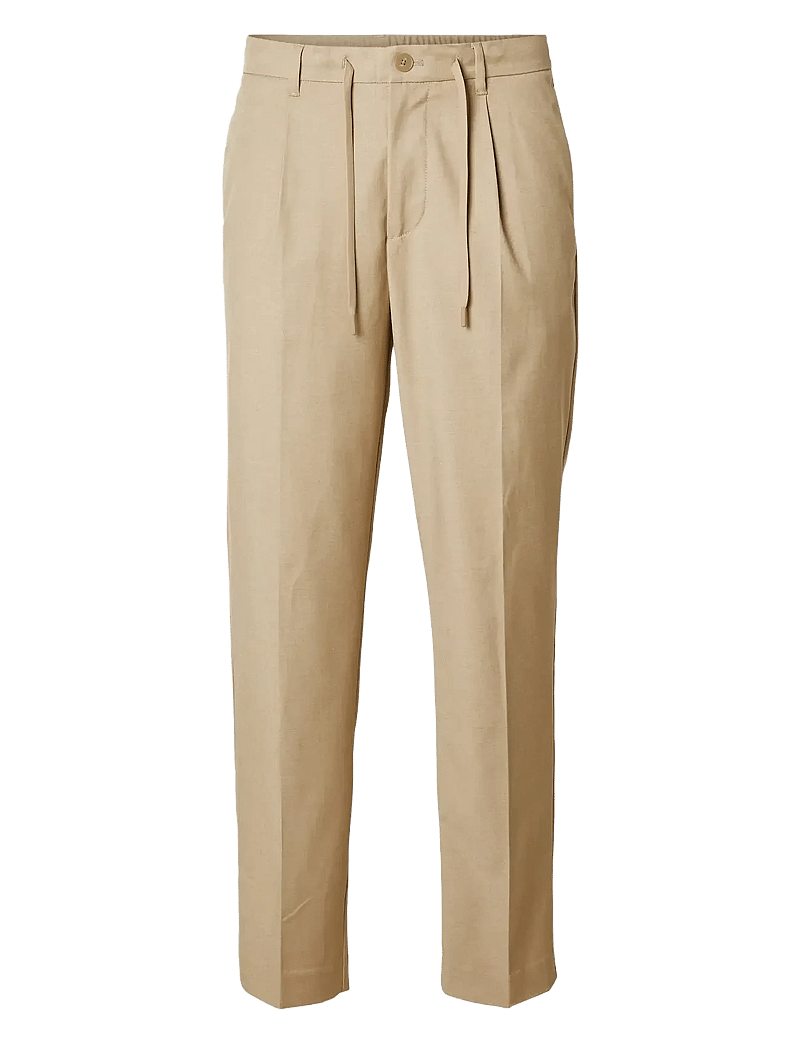 Selected - SLH190-REG TAPERED LEROY PLEAT PANT NOOS - casual byxor - incense - 1