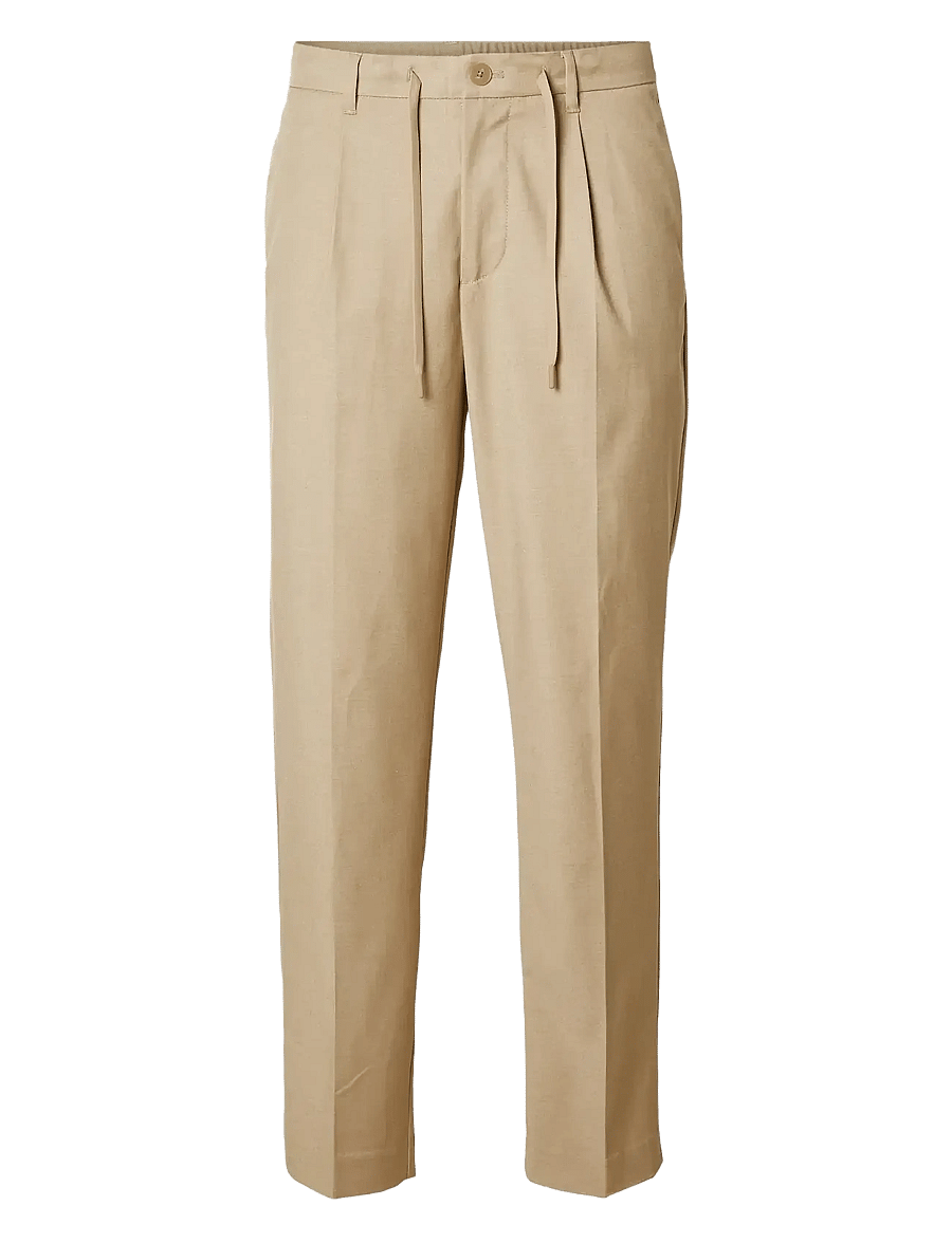Selected - SLH190-REG TAPERED LEROY PLEAT PANT NOOS - casual bukser - incense - 1