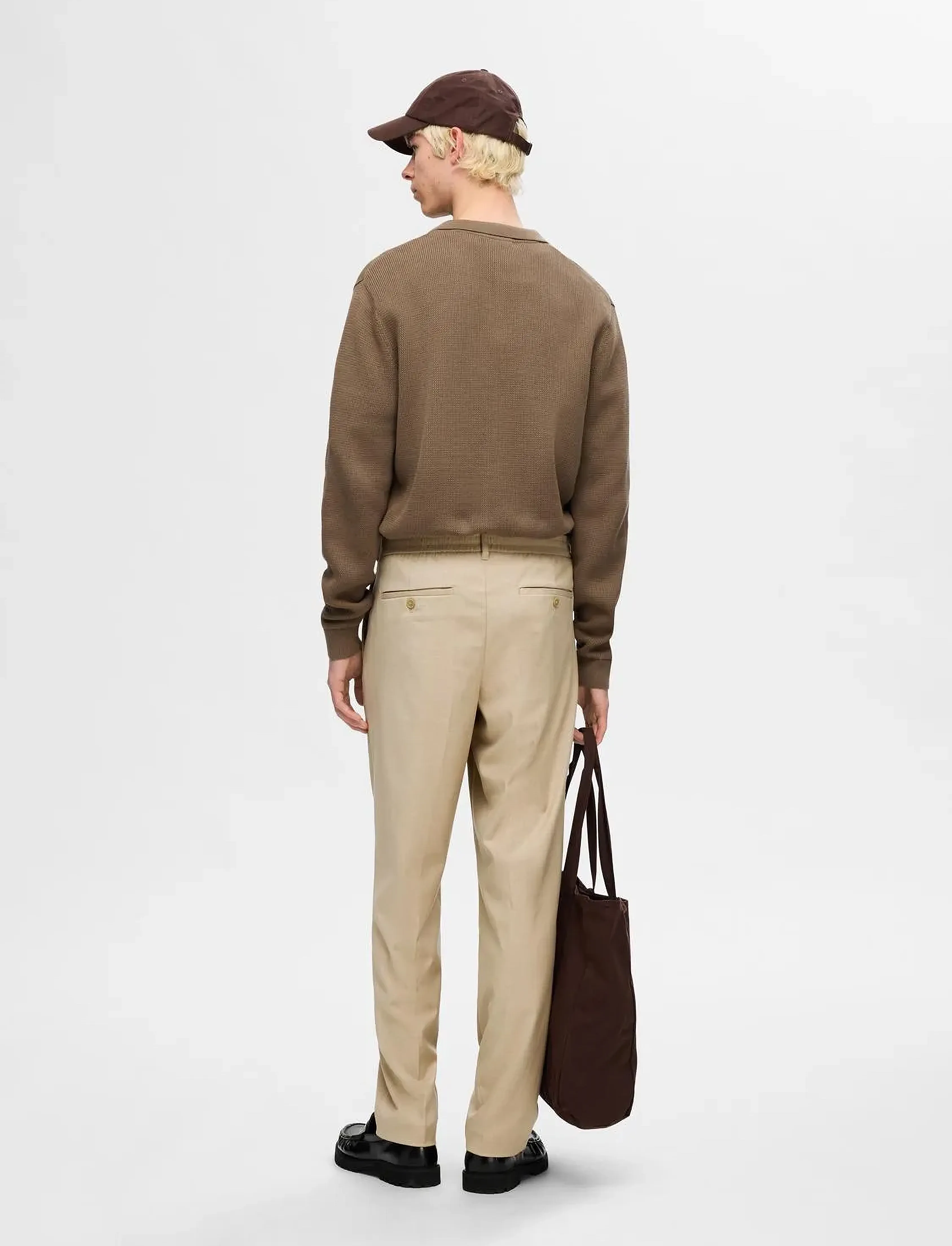 Selected - SLH190-REG TAPERED LEROY PLEAT PANT NOOS - casual bukser - incense - 2