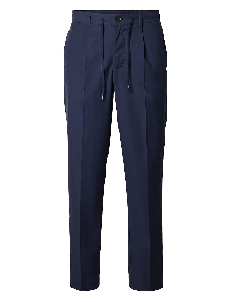 Selected - SLH190-REG TAPERED LEROY PLEAT PANT NOOS - casual bukser - sky captain - 1