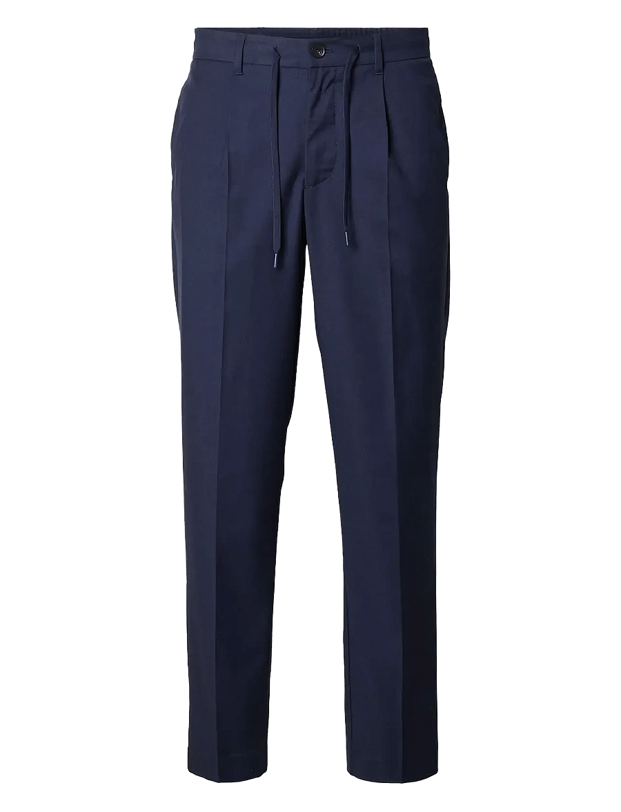 Selected - SLH190-REG TAPERED LEROY PLEAT PANT NOOS - pantalons décontractés - sky captain - 1