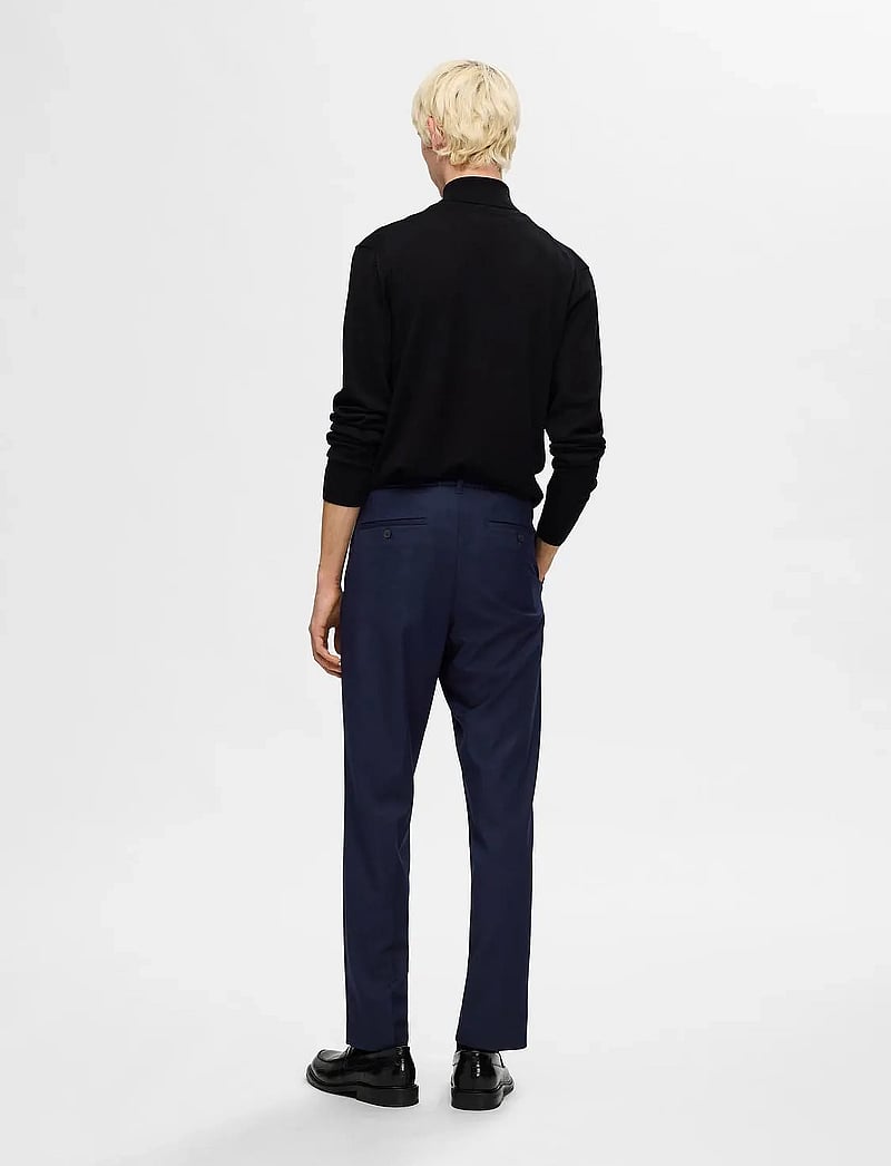 Selected - SLH190-REG TAPERED LEROY PLEAT PANT NOOS - casual bukser - sky captain - 2