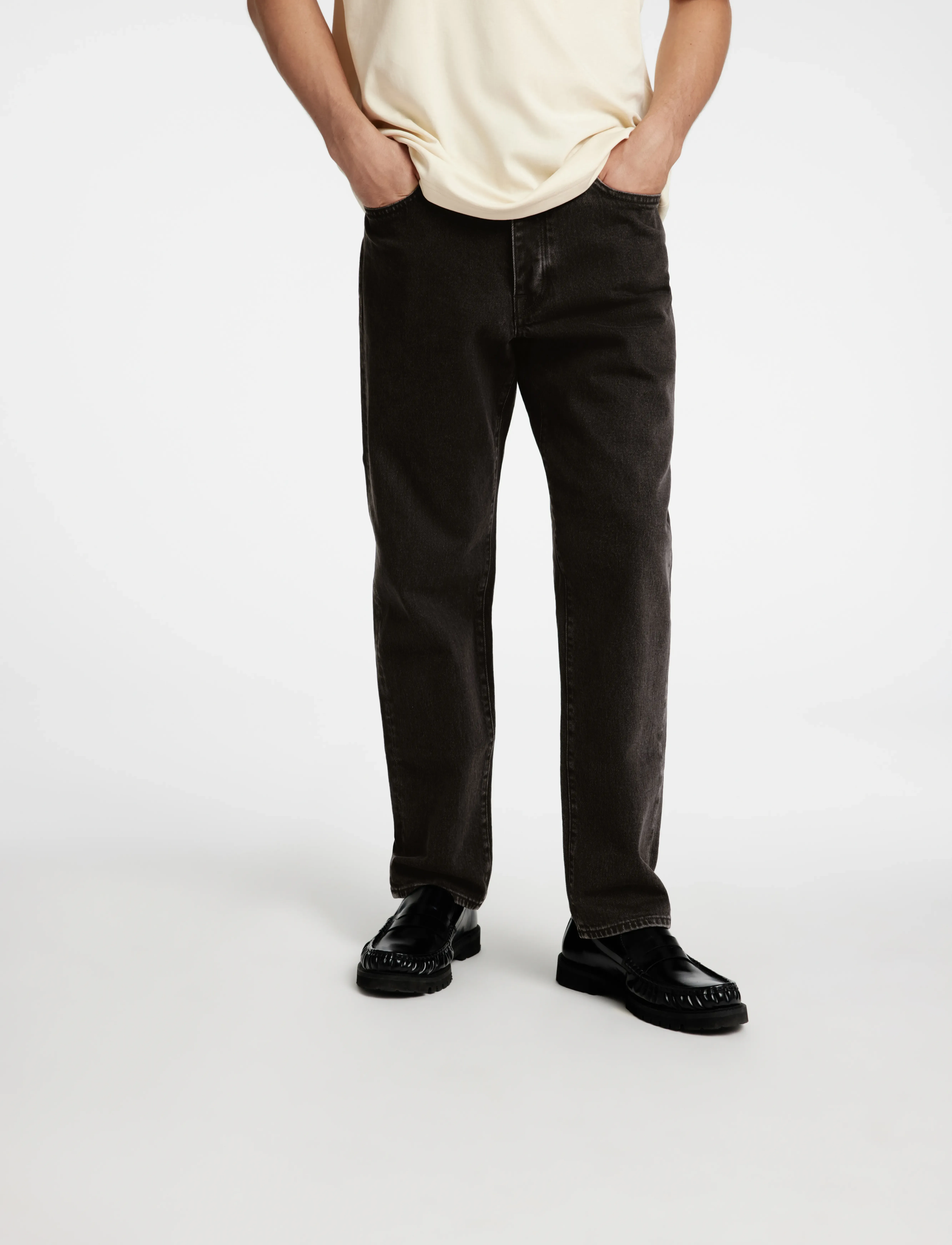 Selected - SLH190-REGULAR TAPE COLE 3072 BLK NOOS - black denim - 4