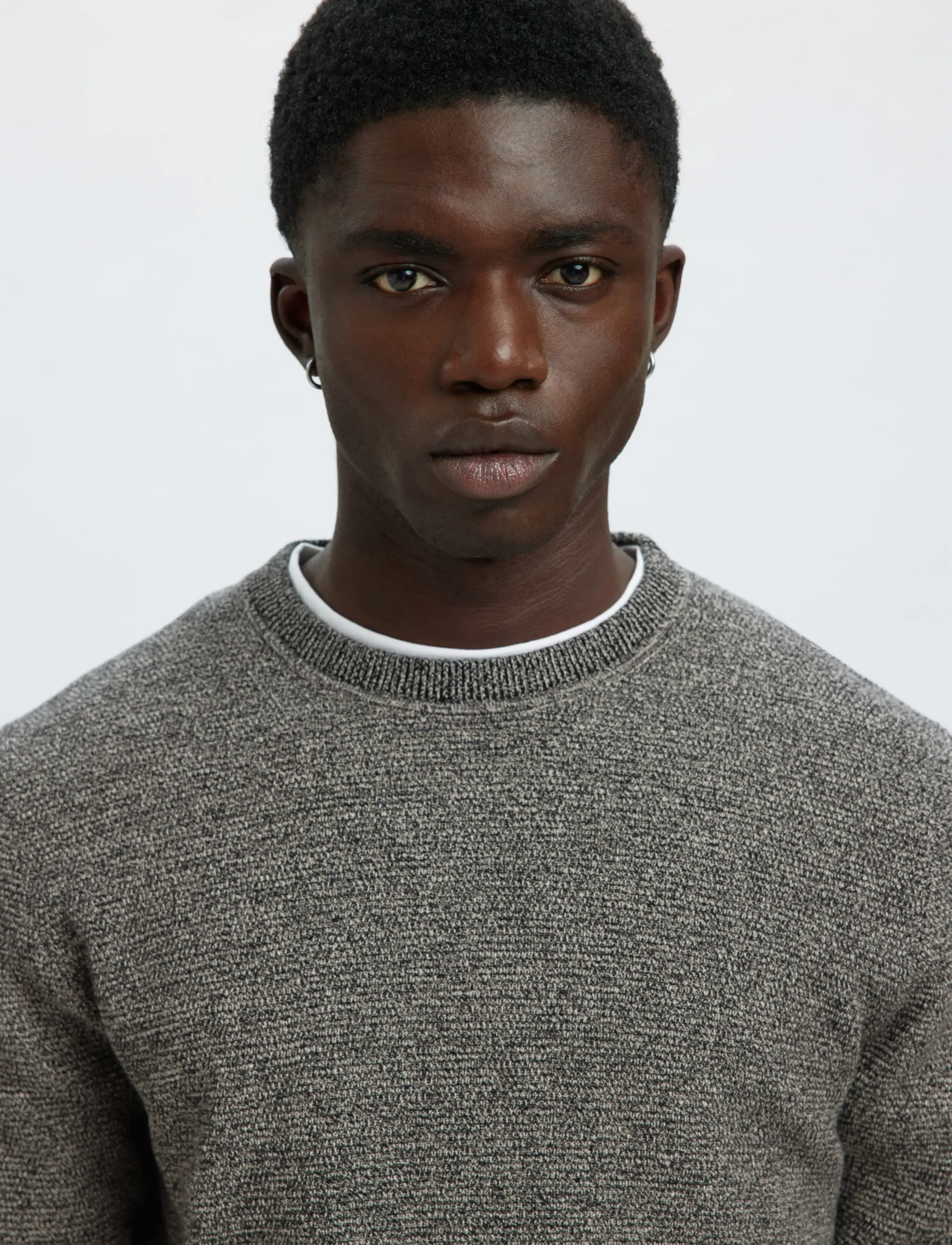 Selected - SLMROSS LS KNIT STRUCTURE CREW NECK NOOS - rundhals - black - 5