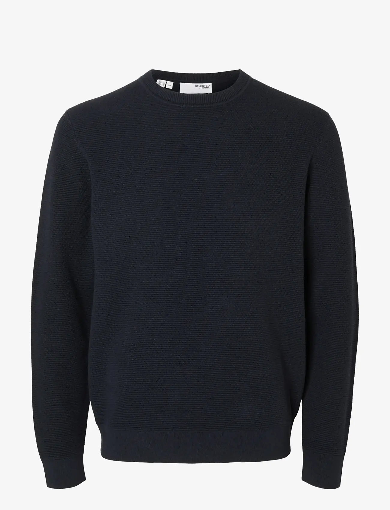 Selected - SLHROSS LS KNIT STRUCTURE CREW NECK NOOS - efterårstøj - dark sapphire - 0