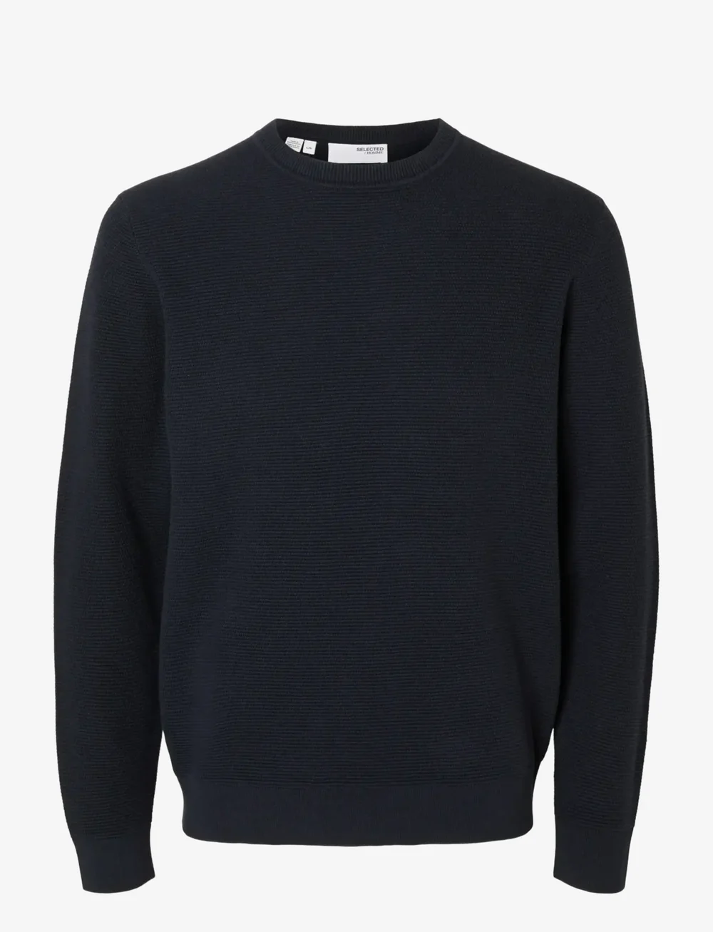 Selected - SLHROSS LS KNIT STRUCTURE CREW NECK NOOS - rundhalsad - dark sapphire - 1