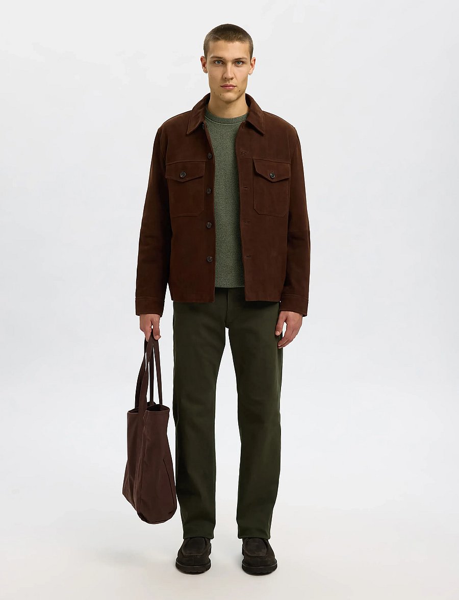 Selected - SLMROSS LS KNIT STRUCTURE CREW NECK NOOS - rundhals - deep forest - 5