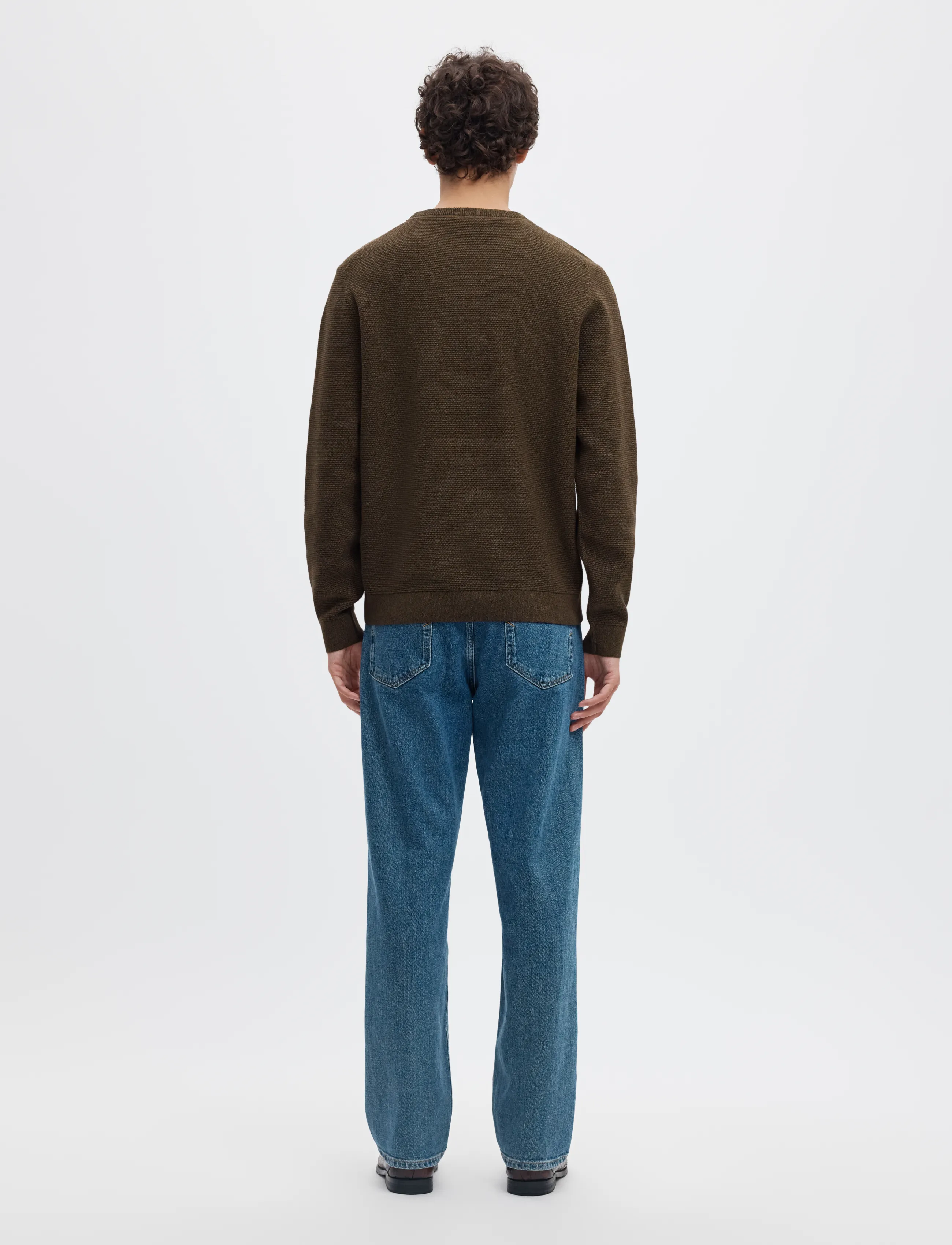 Selected - SLMROSS LS KNIT STRUCTURE CREW NECK NOOS - rundhalsad - delicioso - 2