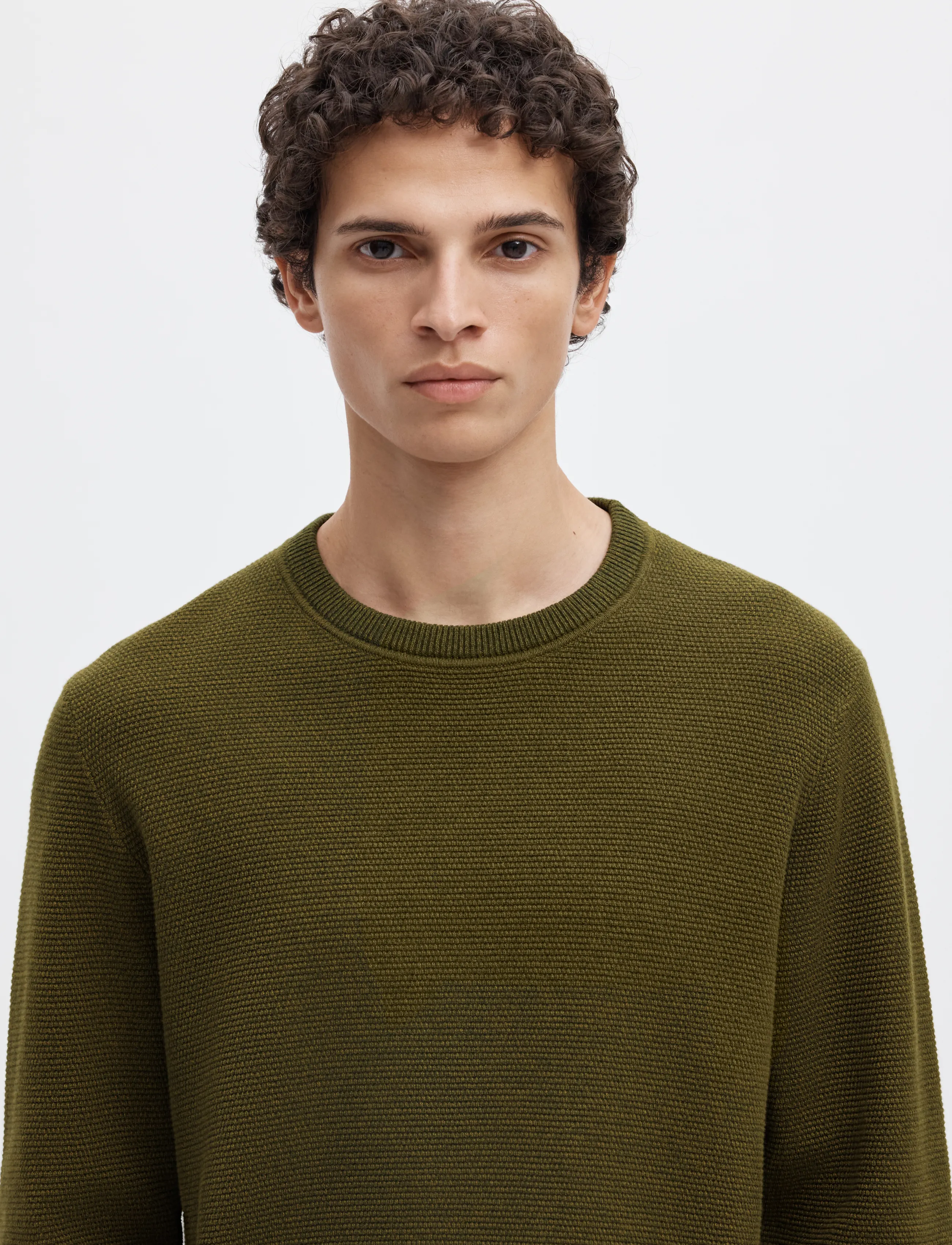 Selected - SLMROSS LS KNIT STRUCTURE CREW NECK NOOS - rundhalsad - forest night - 4