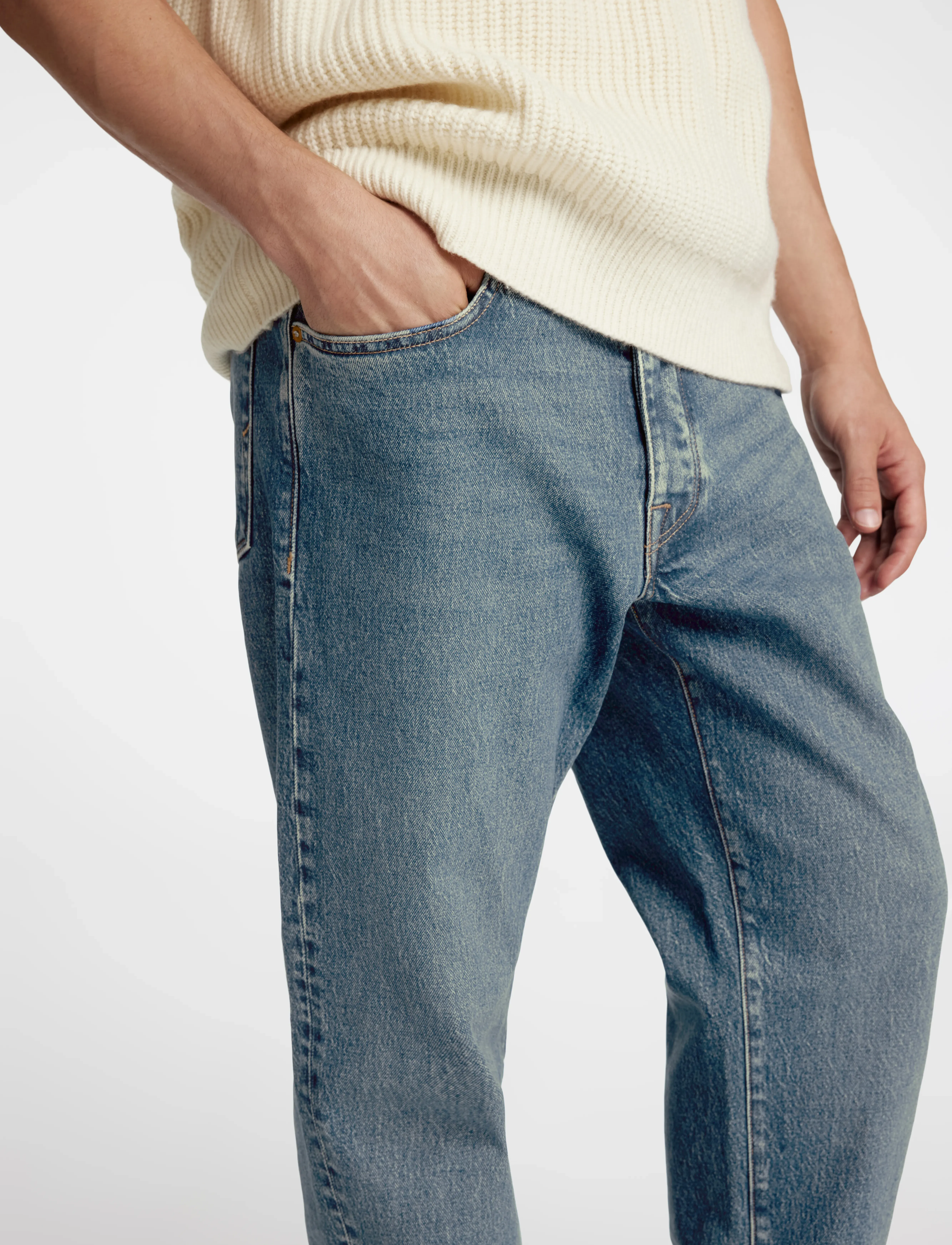 Selected - SLH190-REGULAR TAPE COLE 3070 M.B NOOS - blue denim - 3