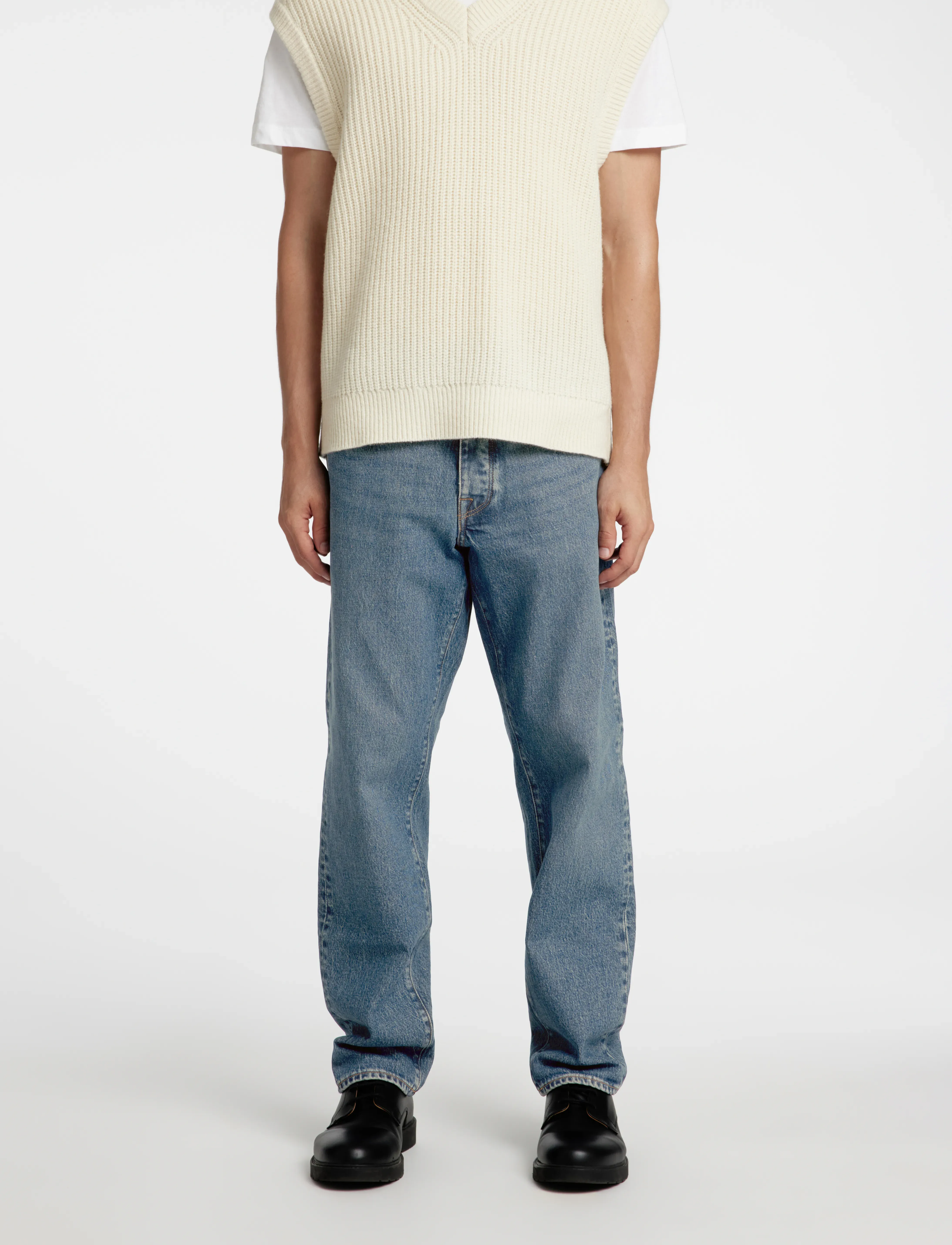 Selected - SLH190-REGULAR TAPE COLE 3070 M.B NOOS - blue denim - 4