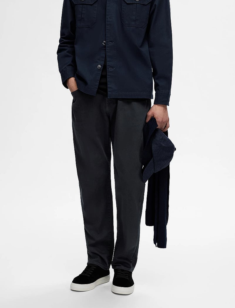 Selected - SLH196-STRAIGHT BEN MARLON JEANS NOOS - slim jeans - dark navy - 0