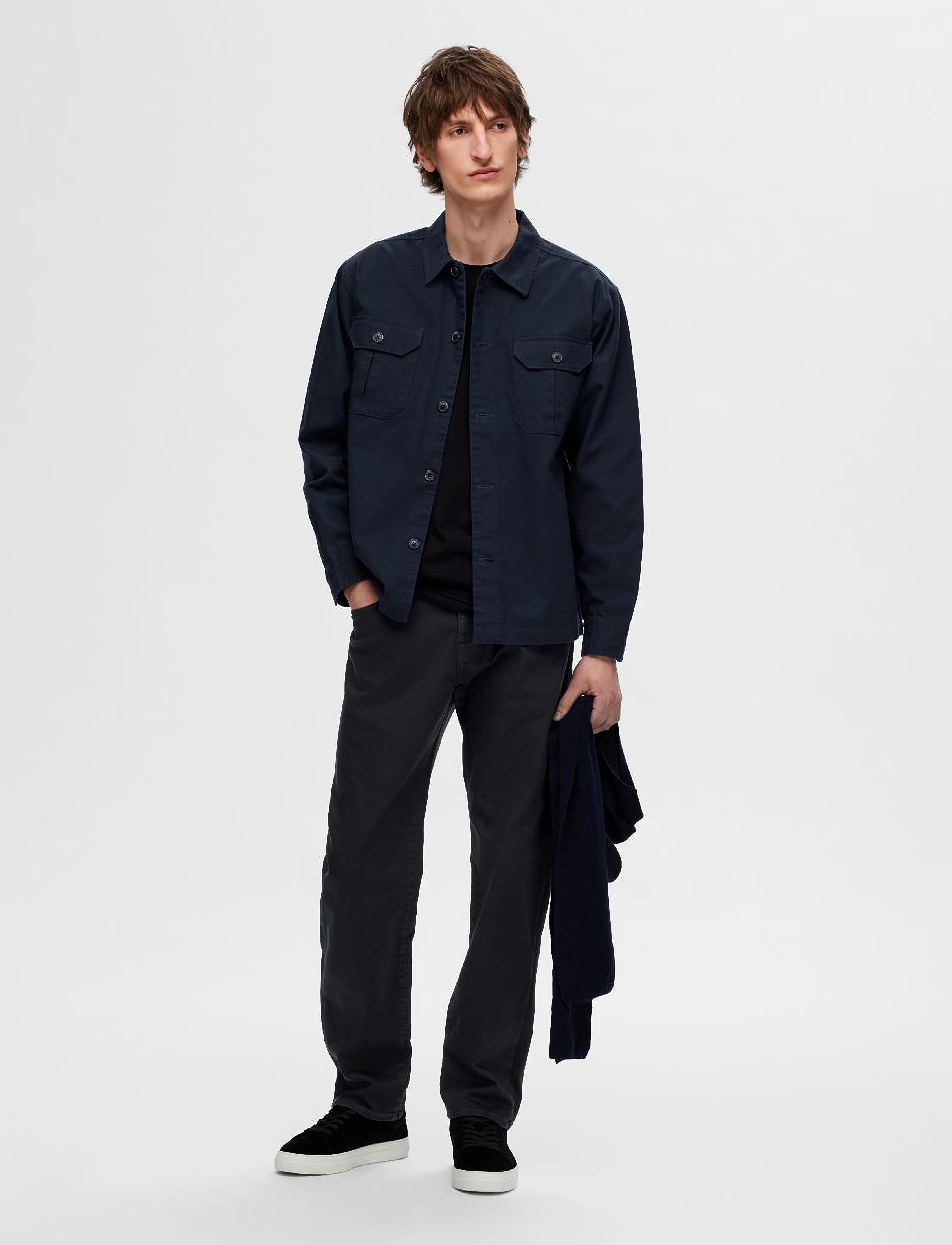 Selected - SLH196-STRAIGHT BEN MARLON JEANS NOOS - dark navy - 4