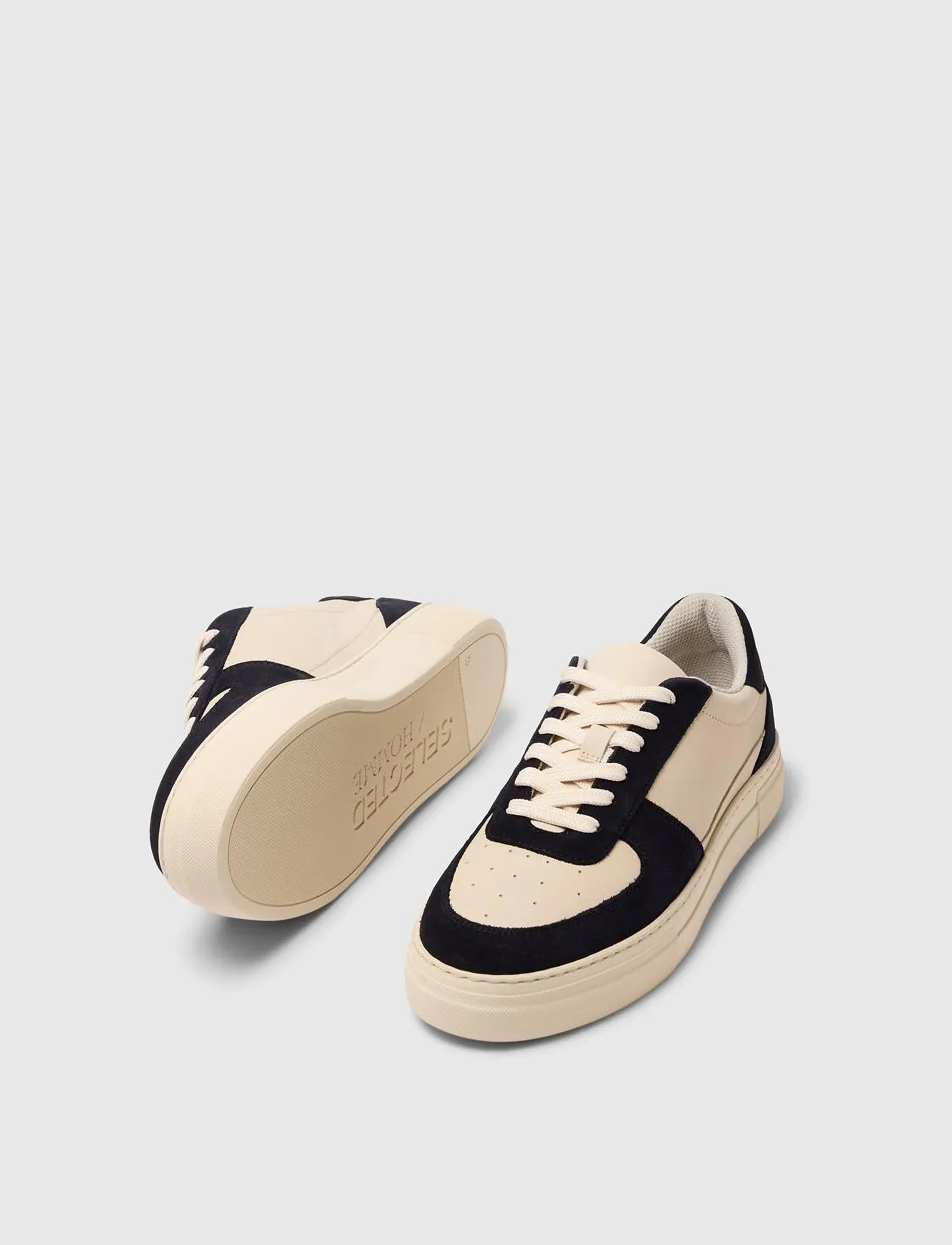 Selected - SLHHARALD MIX SNEAKER - lave sneakers - dark navy - 5