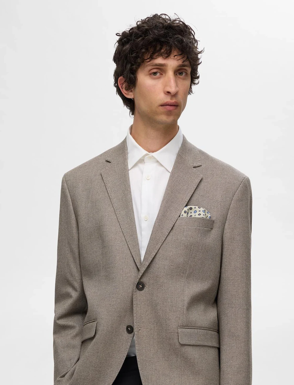 Selected - SLHSTEVE WOOL HANKIE - kollektionen - sandshell - 0