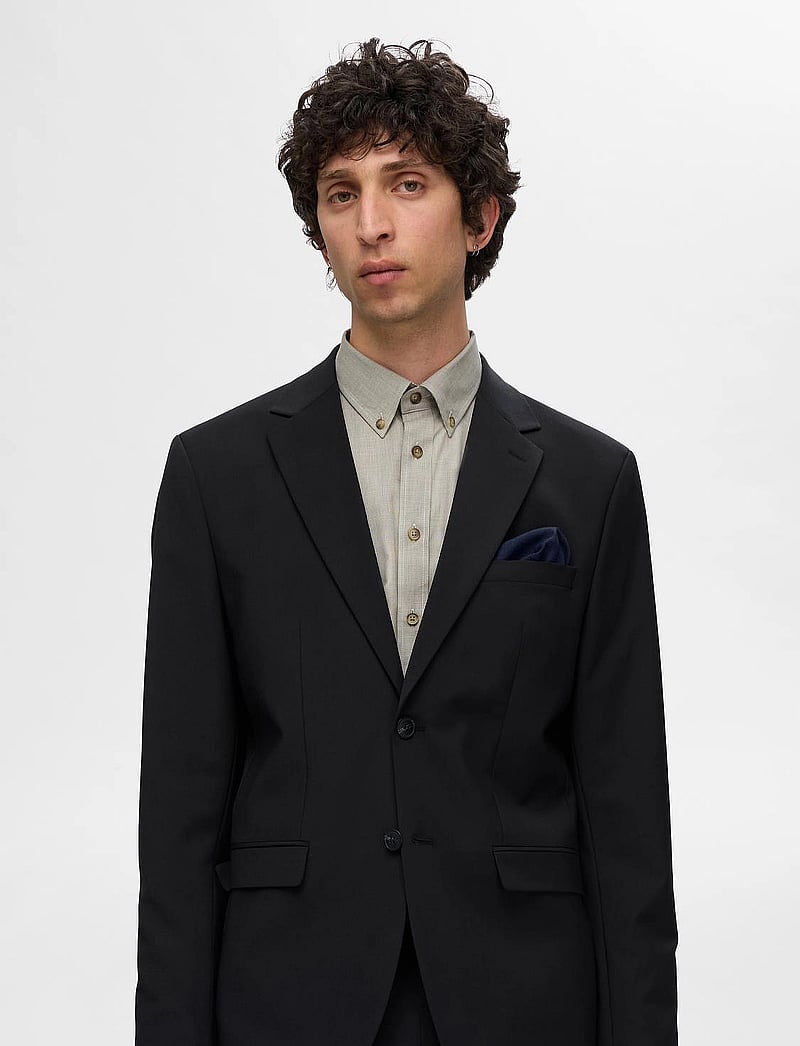 Selected - SLHSTEVE WOOL HANKIE - tynde tørklæder - sky captain - 0