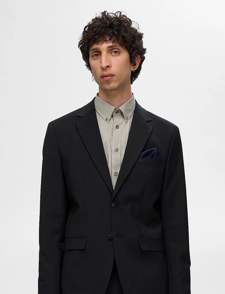 Selected - SLHSTEVE WOOL HANKIE - kerged sallid - sky captain - 0