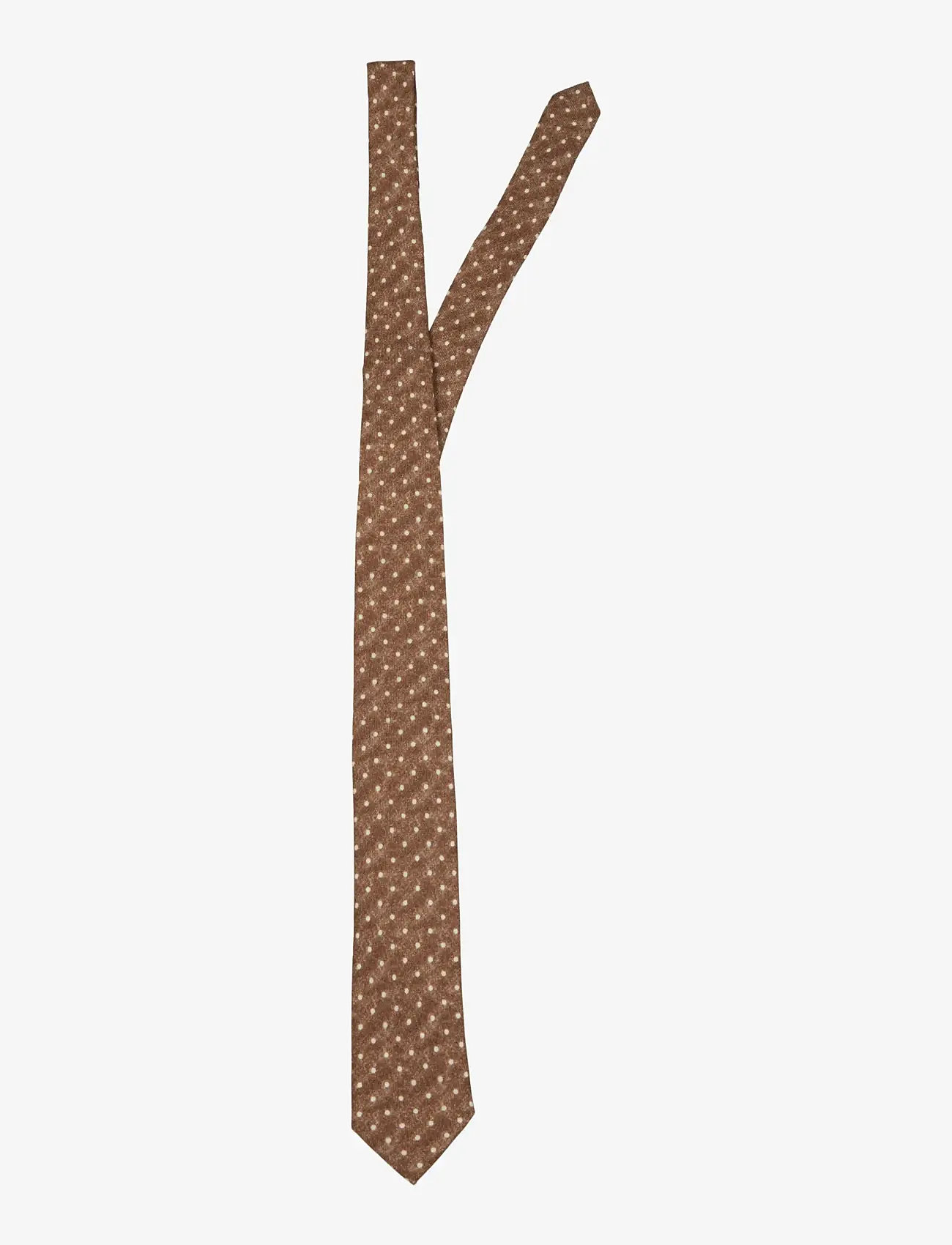 Selected - SLMOTTO PLAIN WOOL TIE NOOS - stropdassen - beige - 0