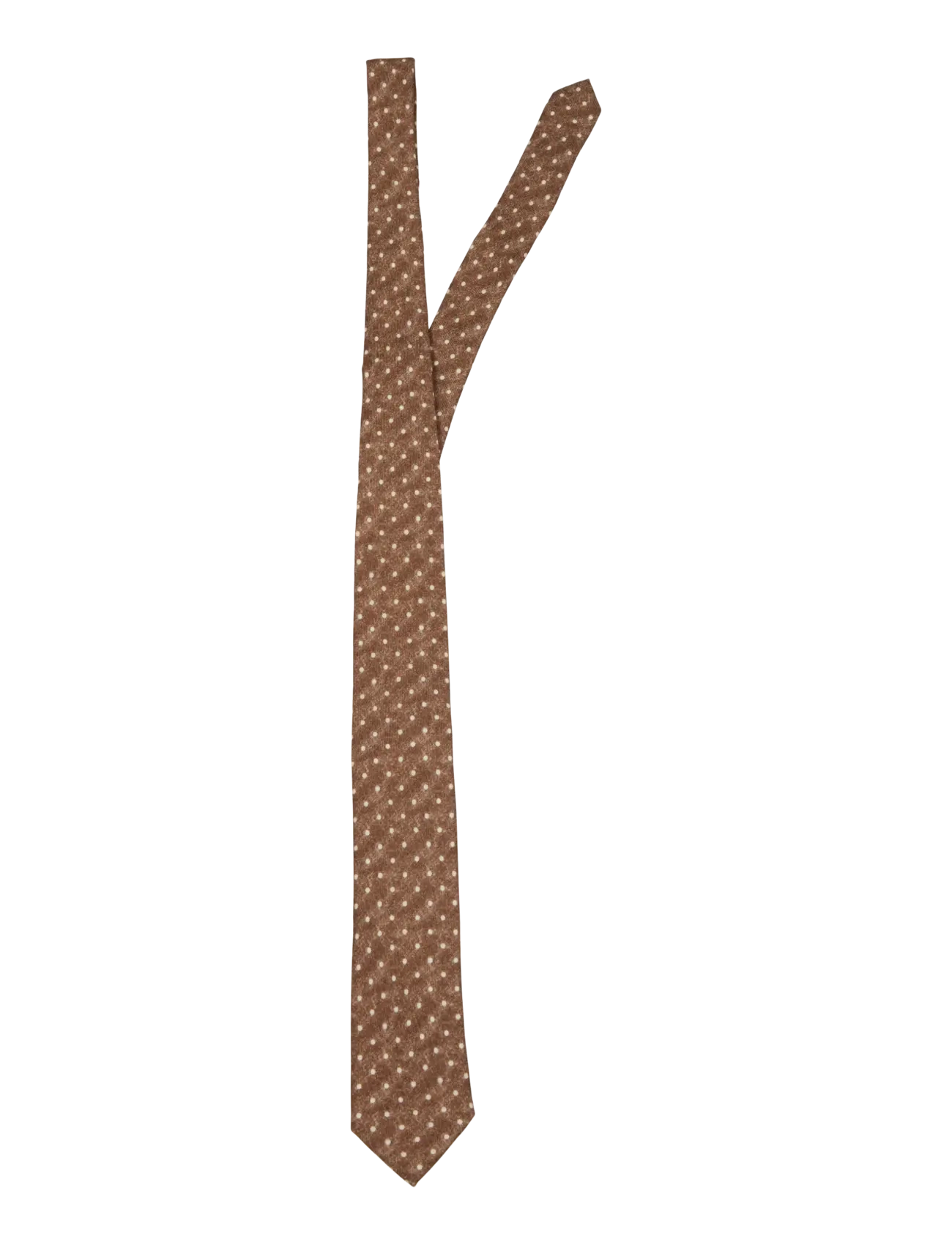 Selected SLMOTTO PLAIN WOOL TIE NOOS - Accessories - BEIGE / brown