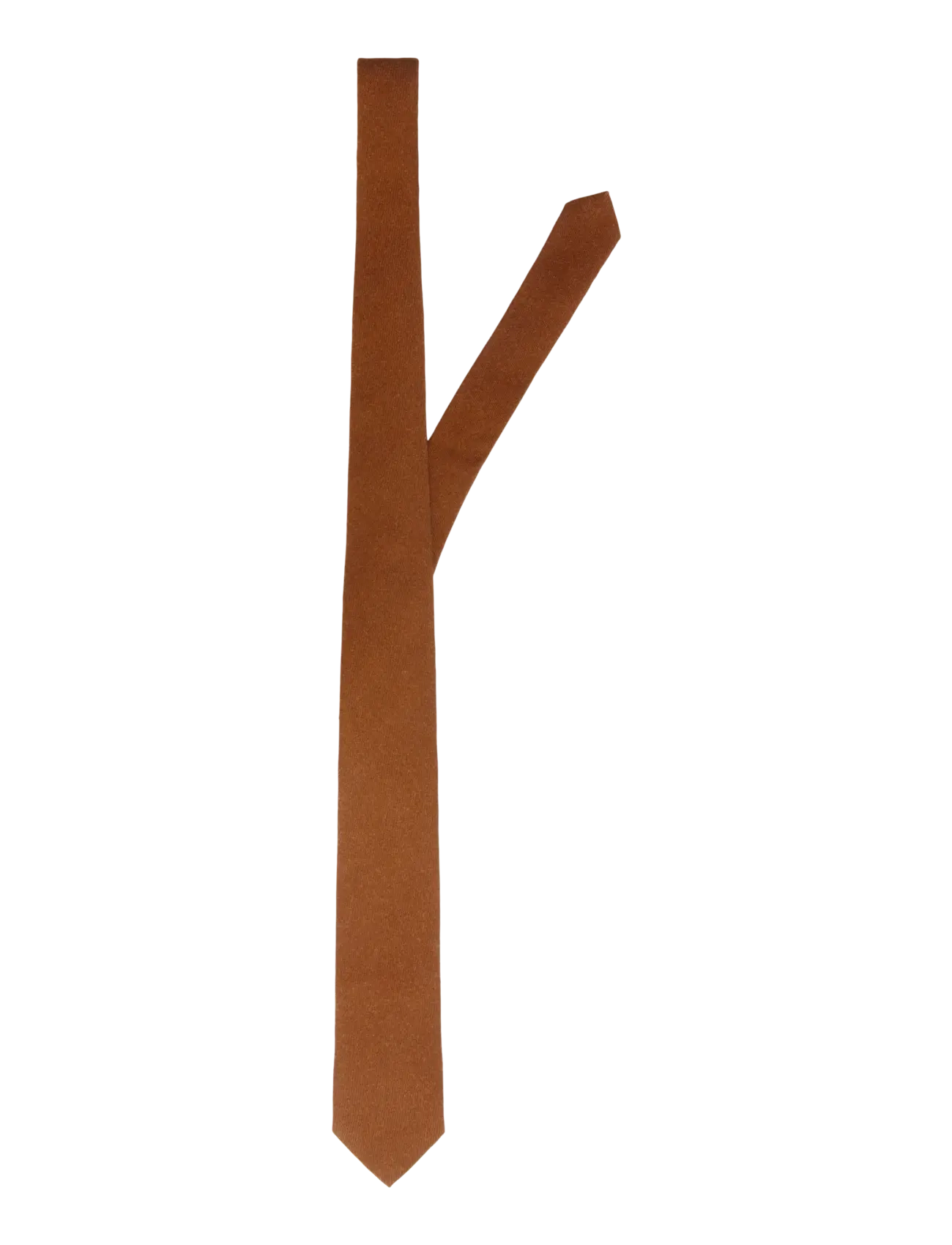 Selected SLMOTTO PLAIN WOOL TIE NOOS - Accessories - WOOD THRUSH / brown
